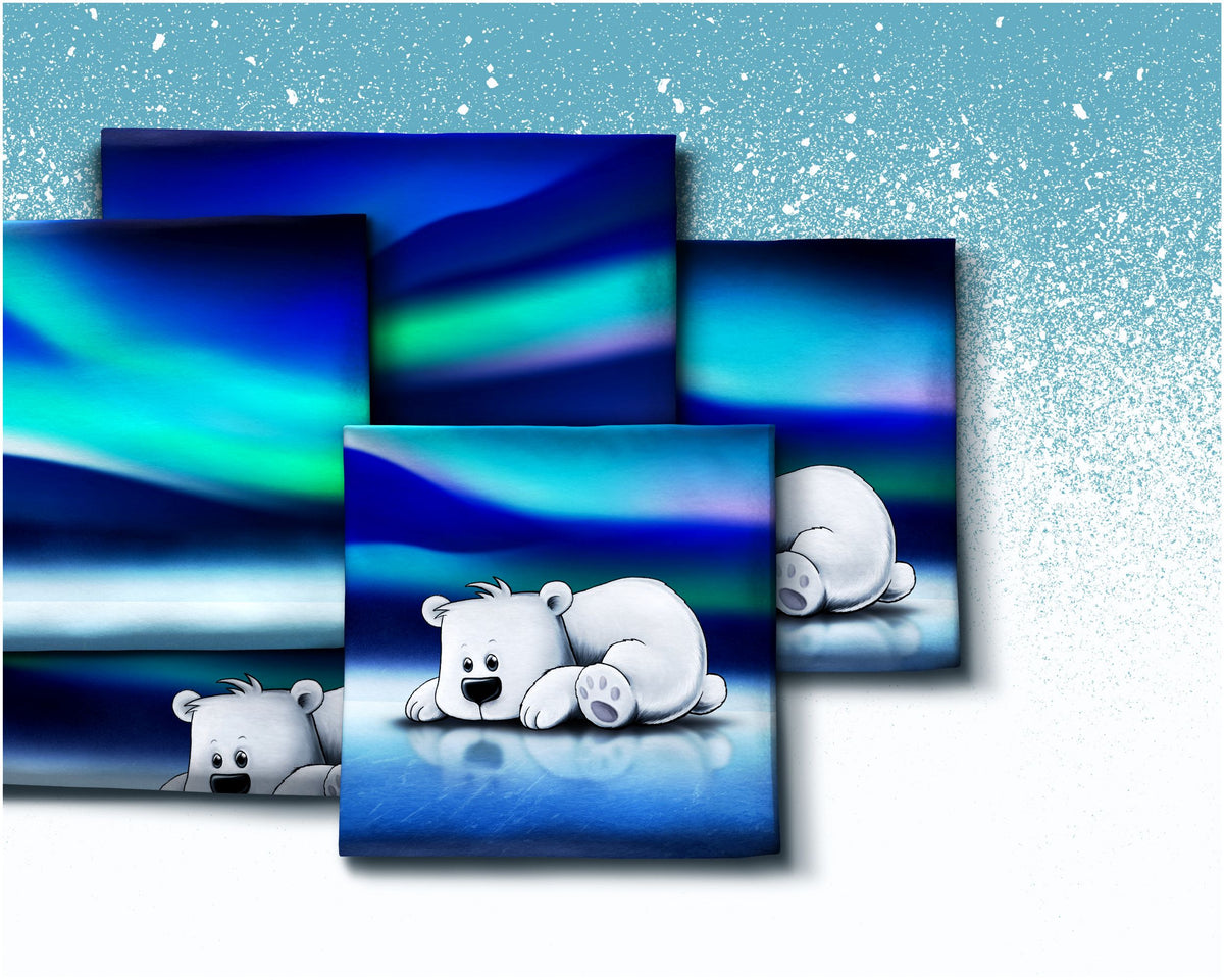 On the Rocks Polar Bear by Thorsten Berger nachtblau/royal/aqua/violett