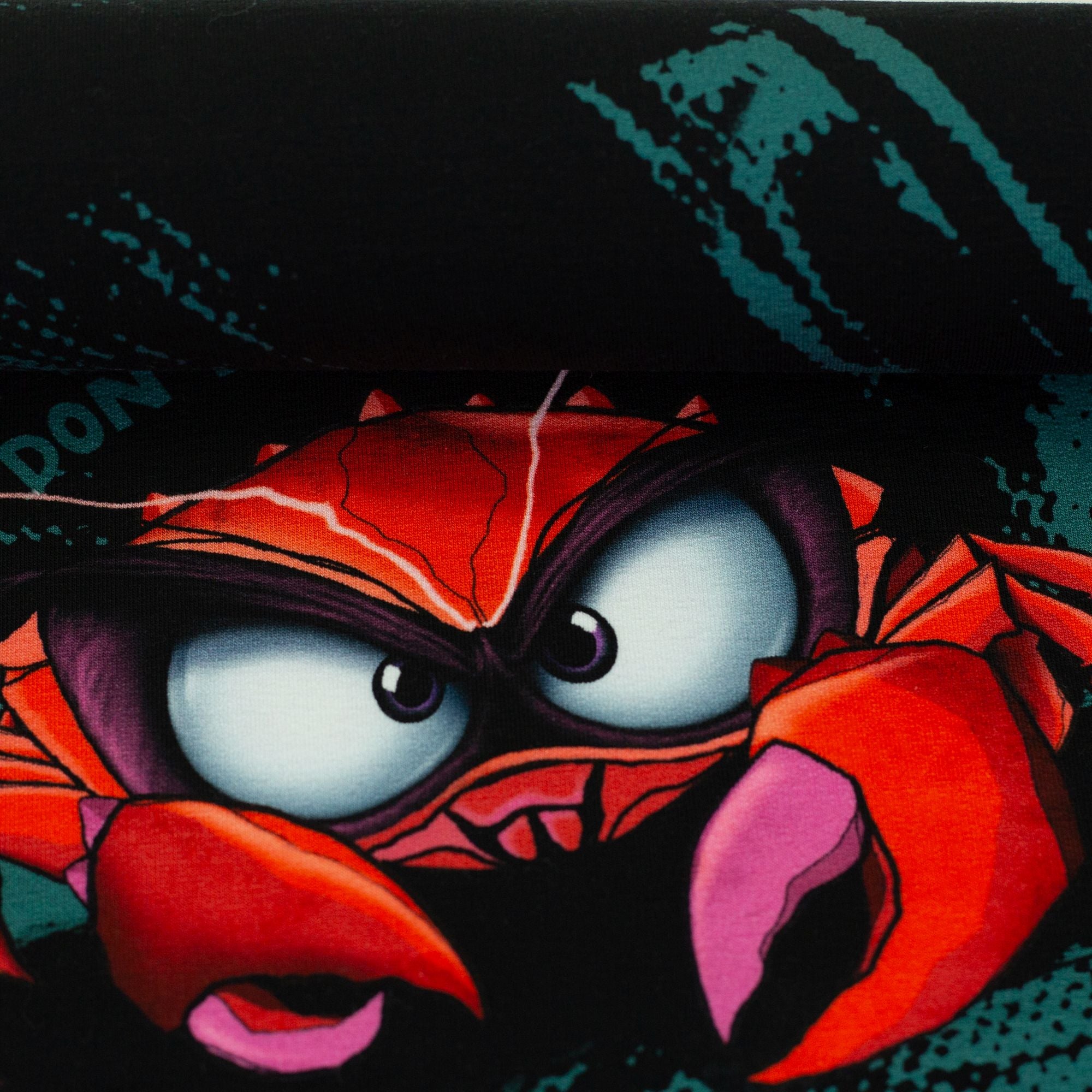 Panel Eddy the Crab by Thorsten Berger petrol/schwarz/rot