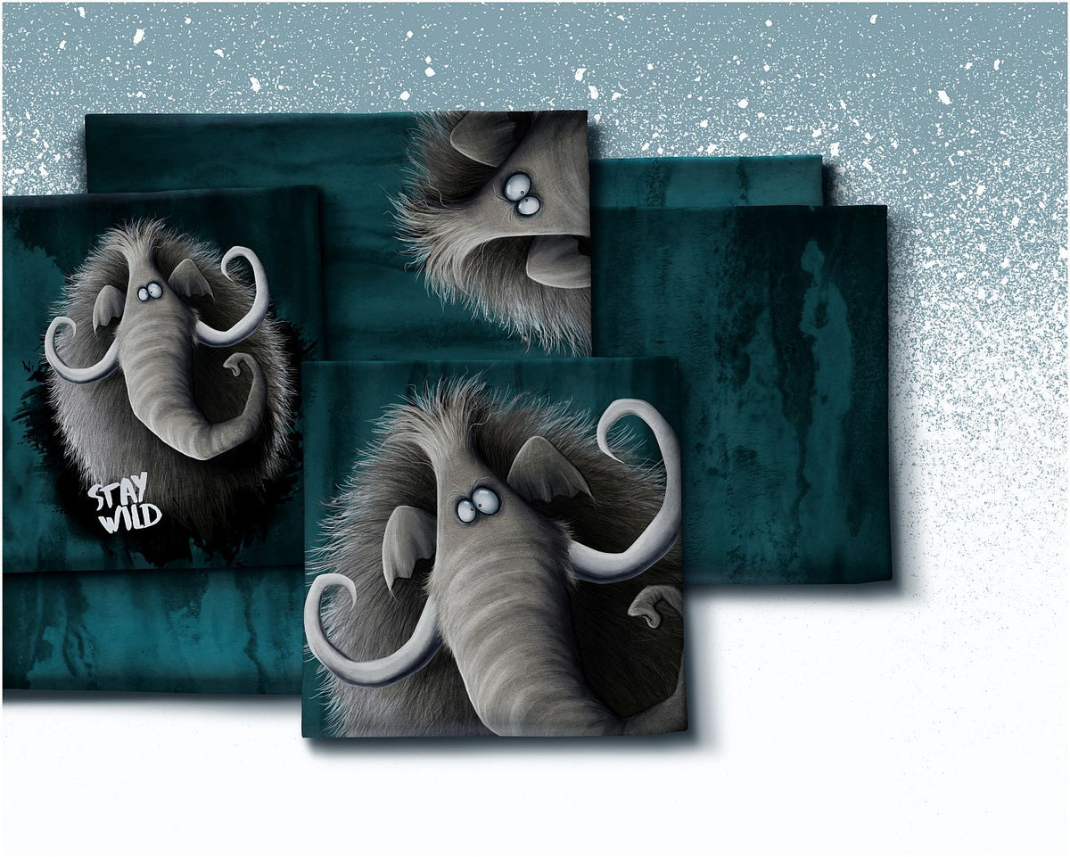 Panel On the Rocks Stay Wild by Thorsten Berger petrol/schwarz/grau/beige