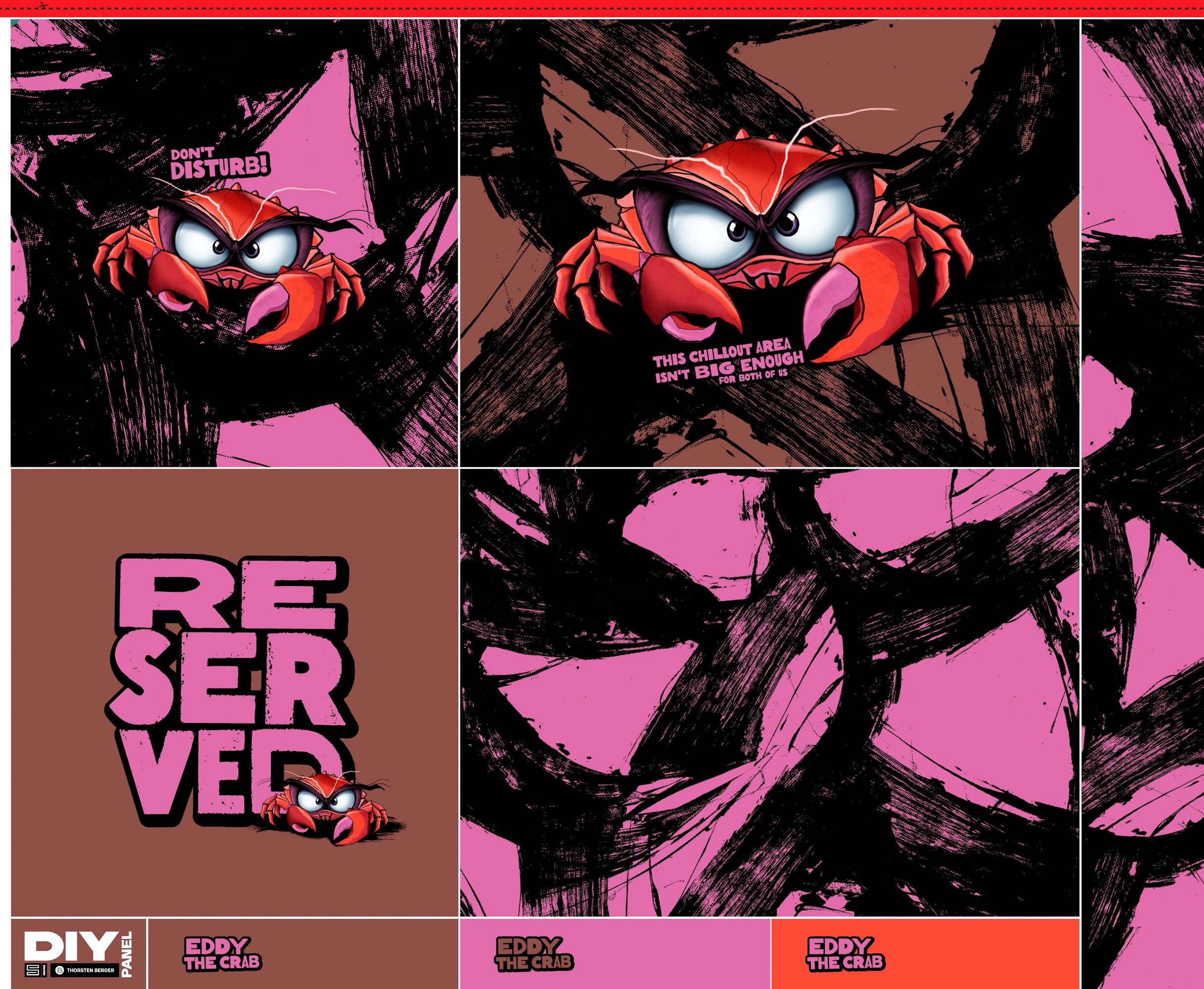Panel Salty Pillows by Thorsten Berger pink/schwarz/zimt