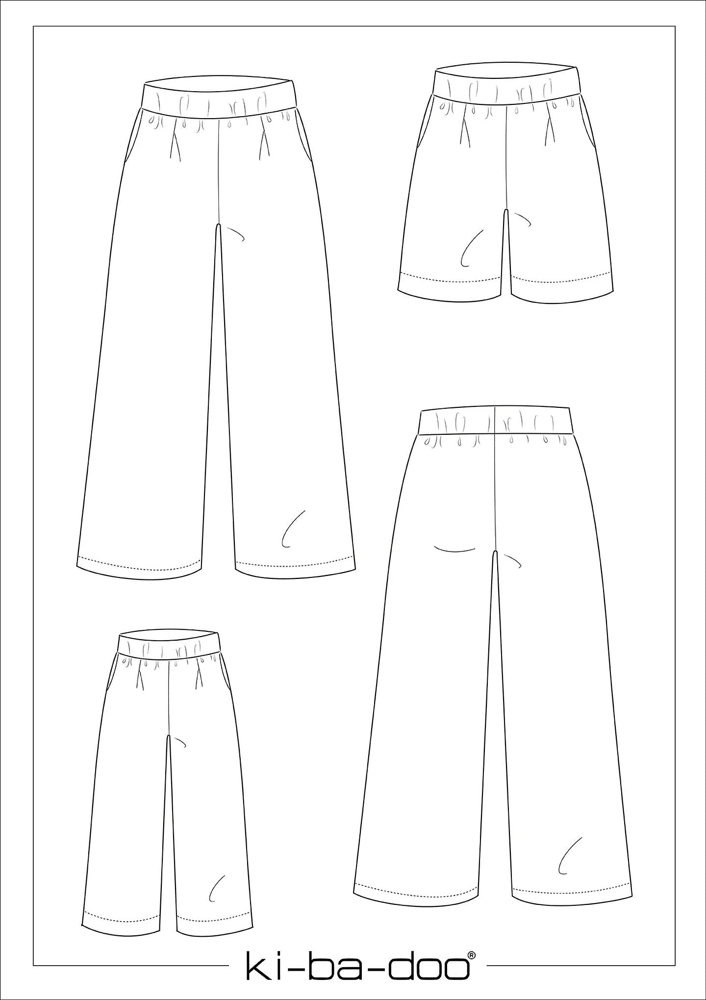 Schlupfhose Birga Damen, Ki-ba-doo Papierschnittmuster