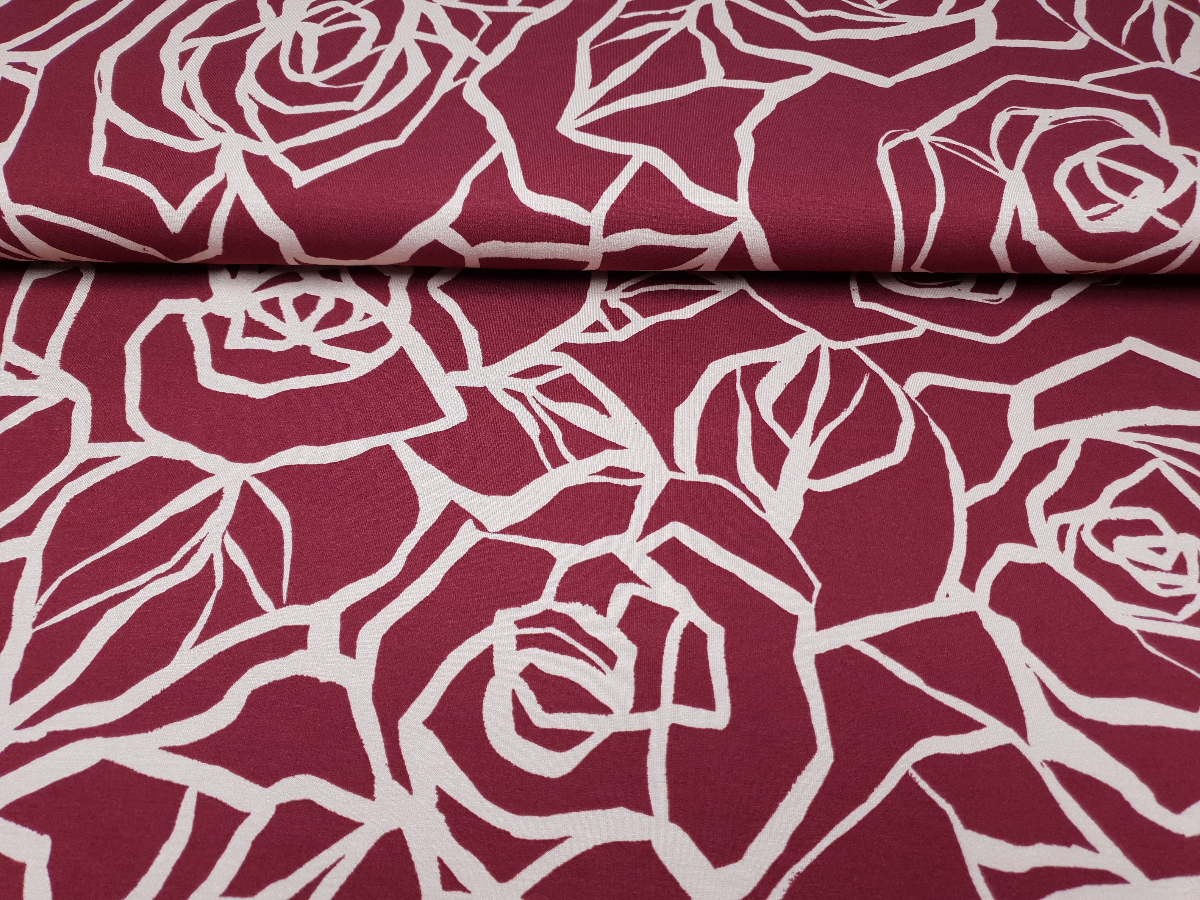 Scribble Rose weinrot/lachs