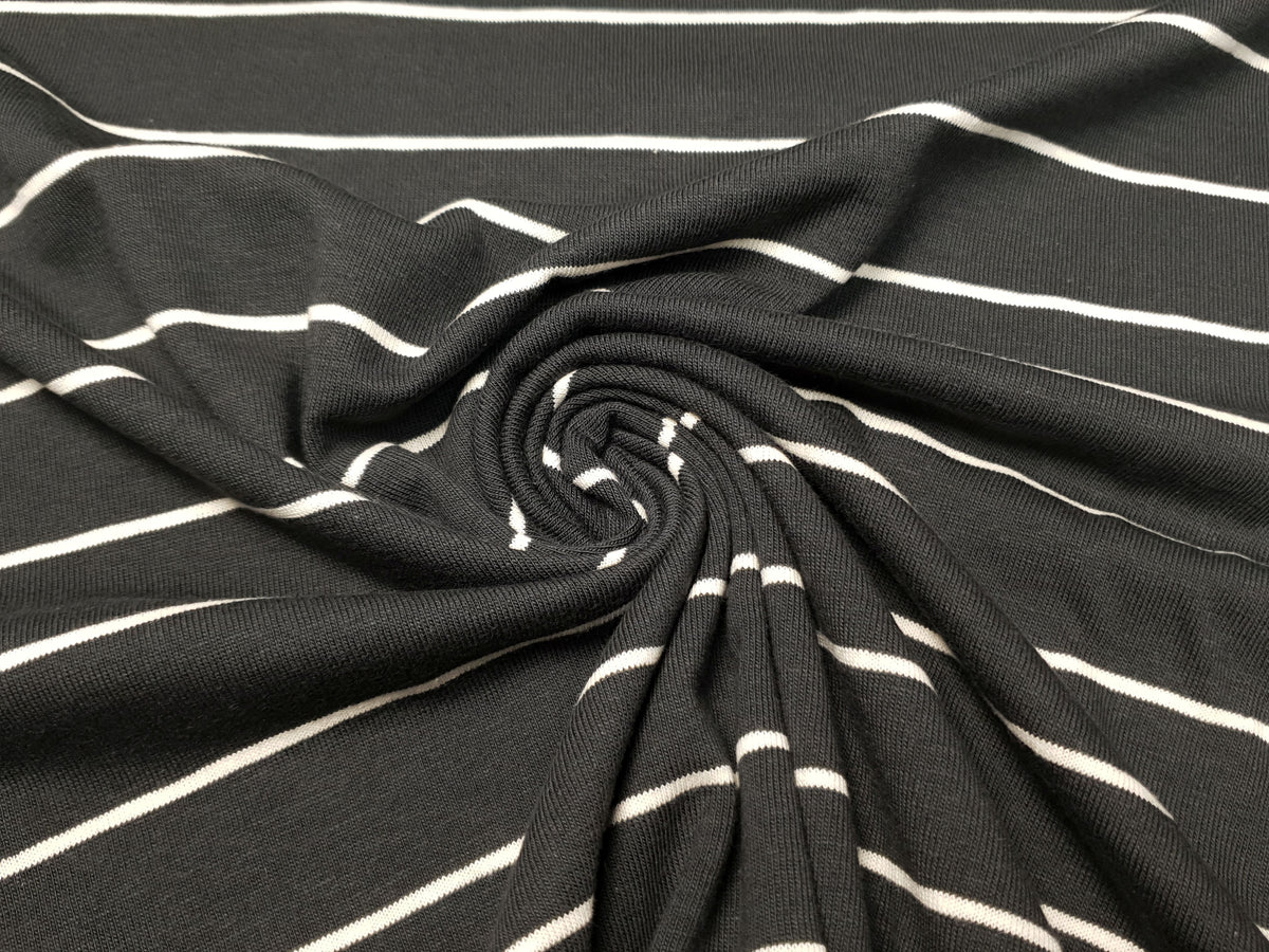 Singlejersey Stripes anthrazit/sand