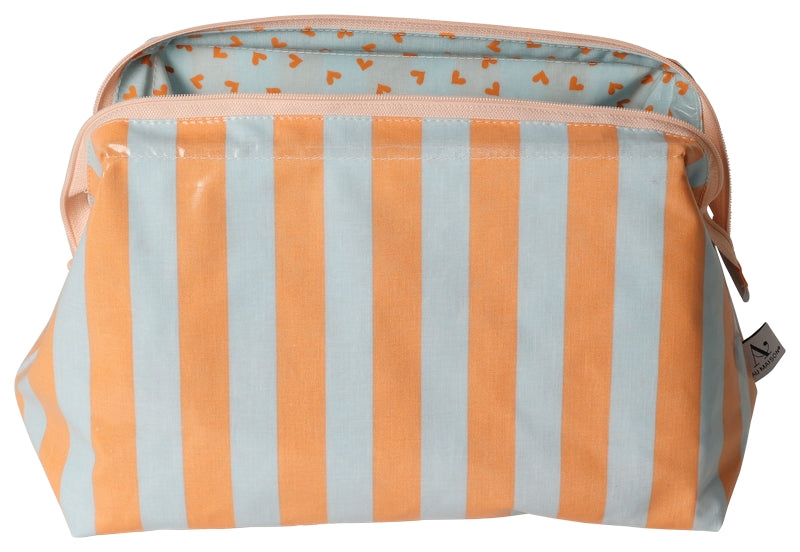 Au Maison Wachstuch Oilcloth, Blue/ Orange