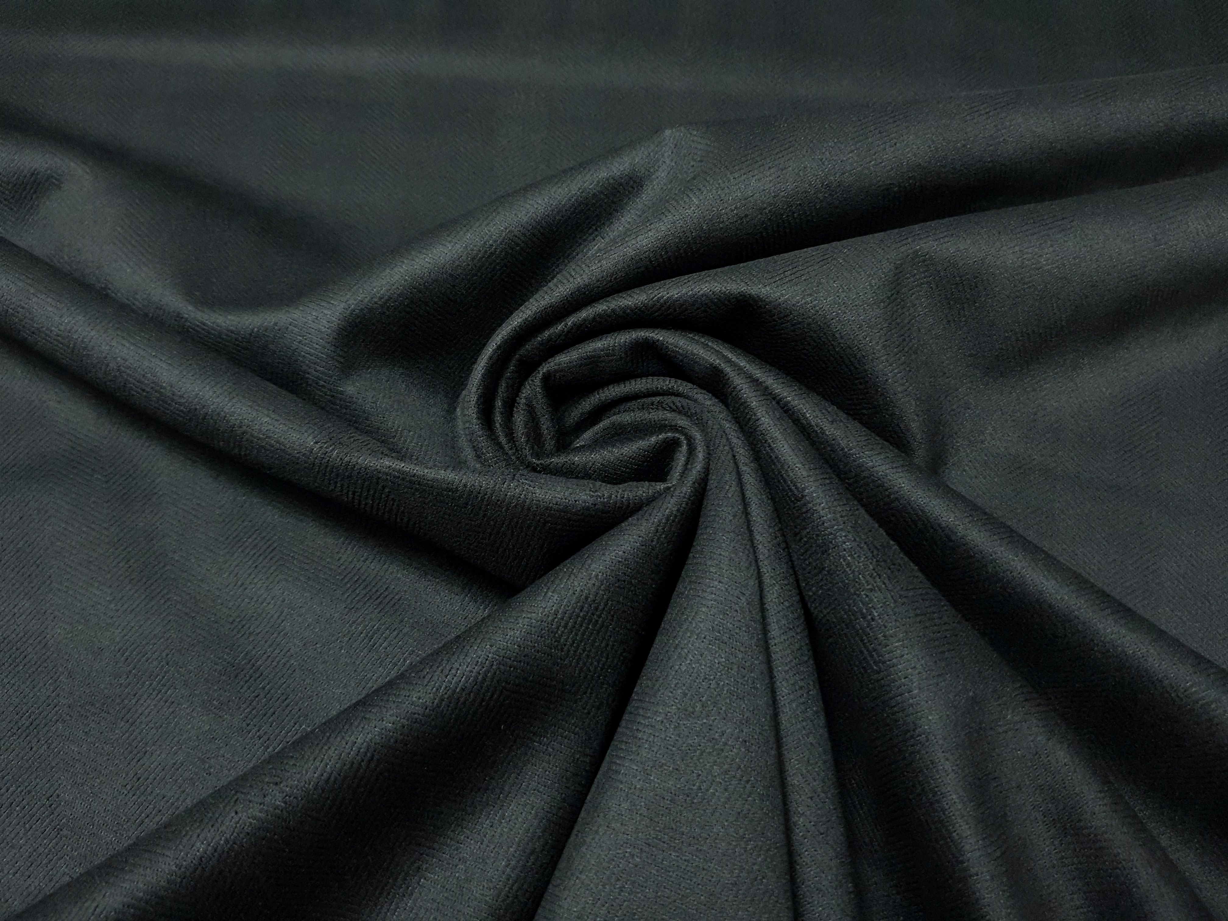 Suede Herringbone schwarz