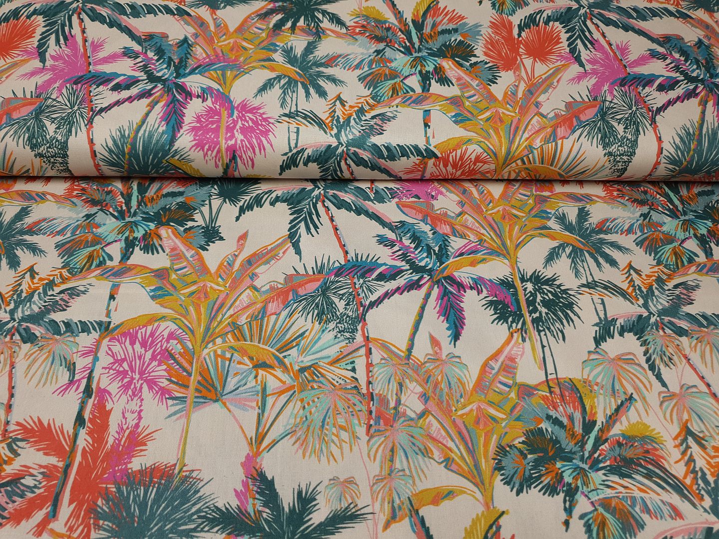 Tropical Palms by Bienvenido Colorido sand/dustymint/koralle/pink