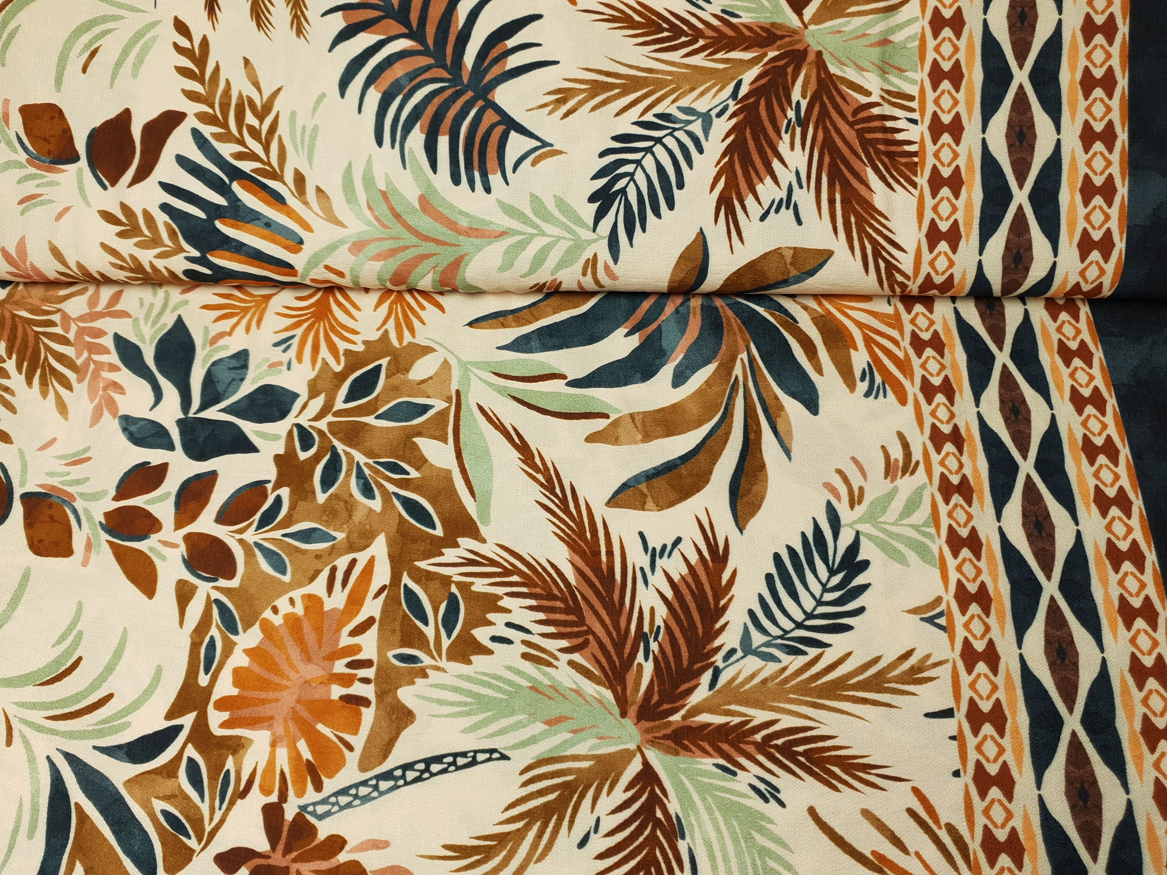 Tropical beige/rost/nachtblau/pistazie