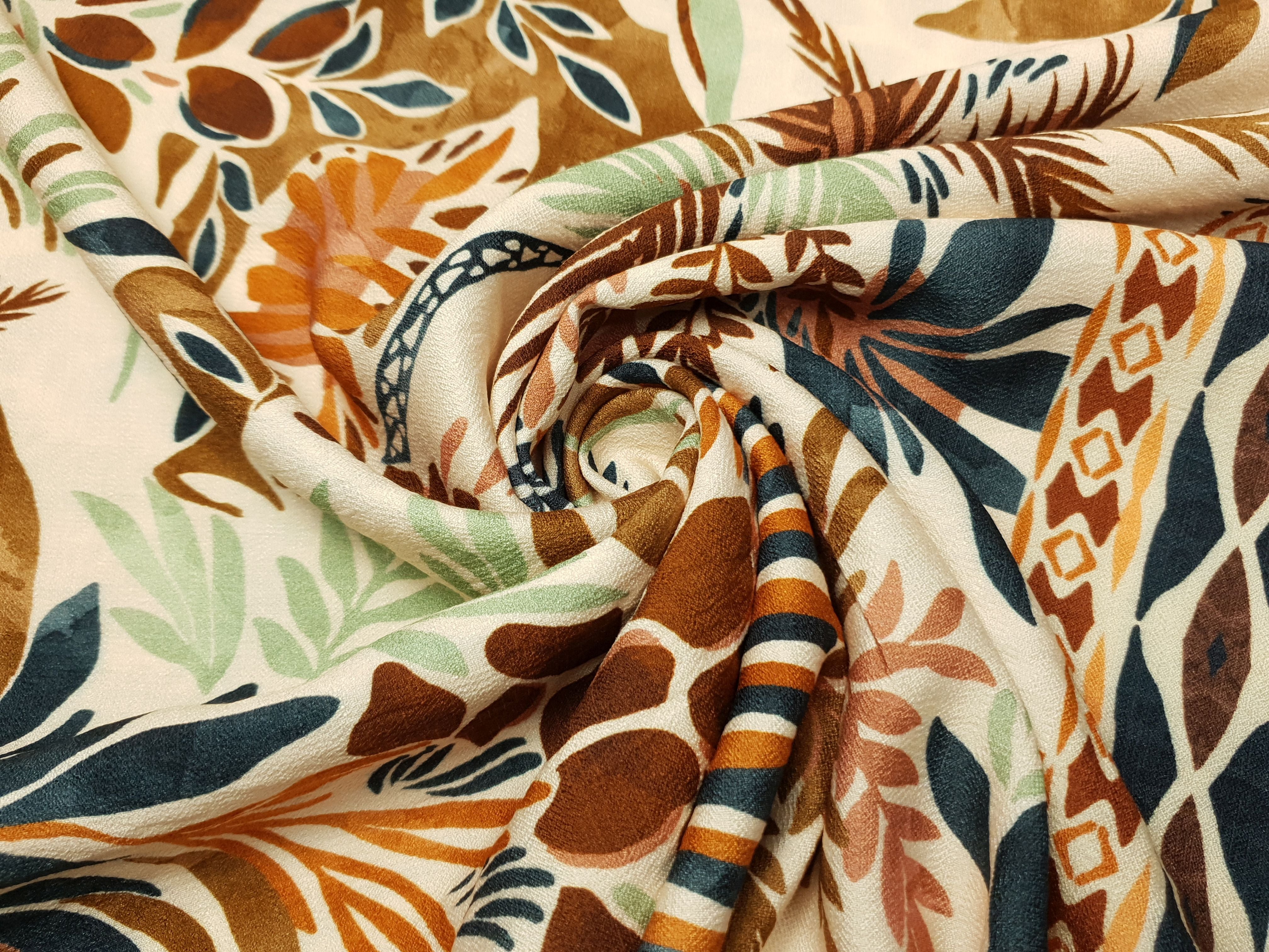 Tropical beige/rost/nachtblau/pistazie