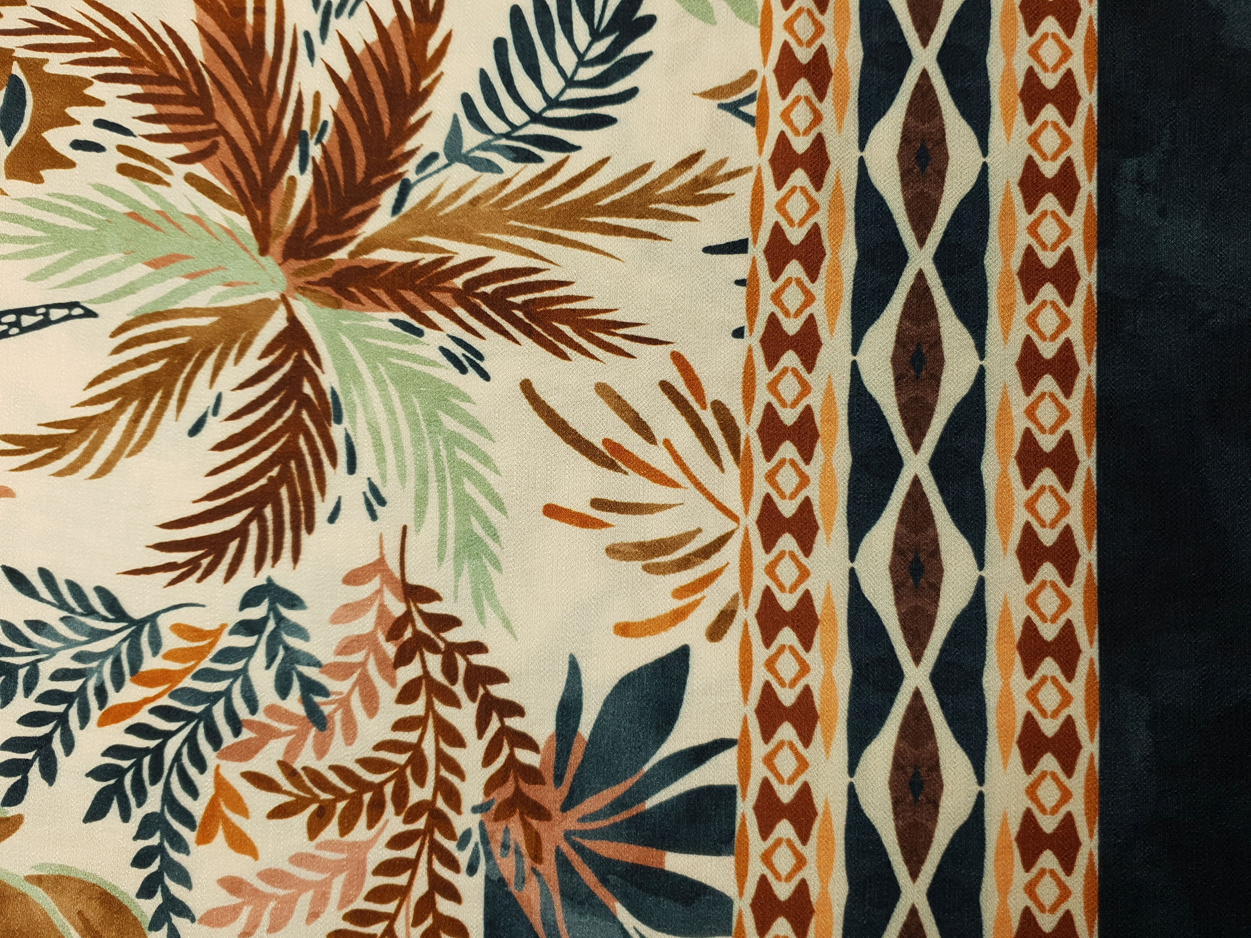 Tropical beige/rost/nachtblau/pistazie