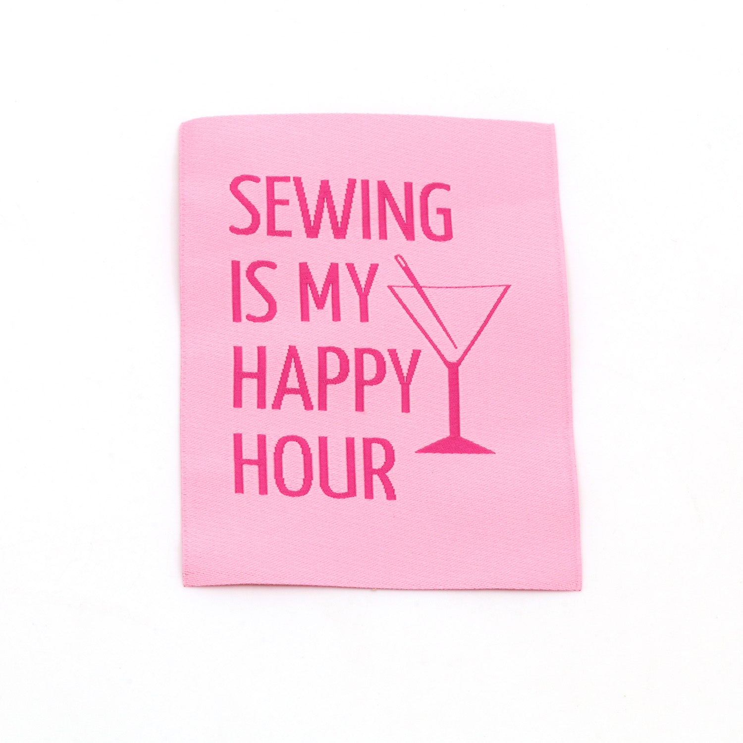 2er Set Webetikett XL - Sewing is my Happy Hour