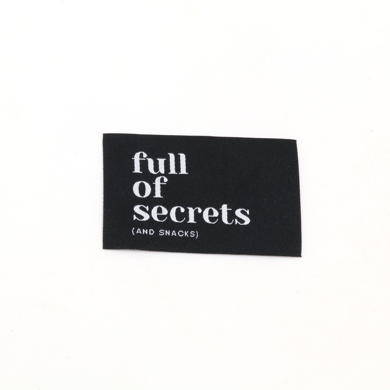 2er Set Webetikett - full of secrets and snacks