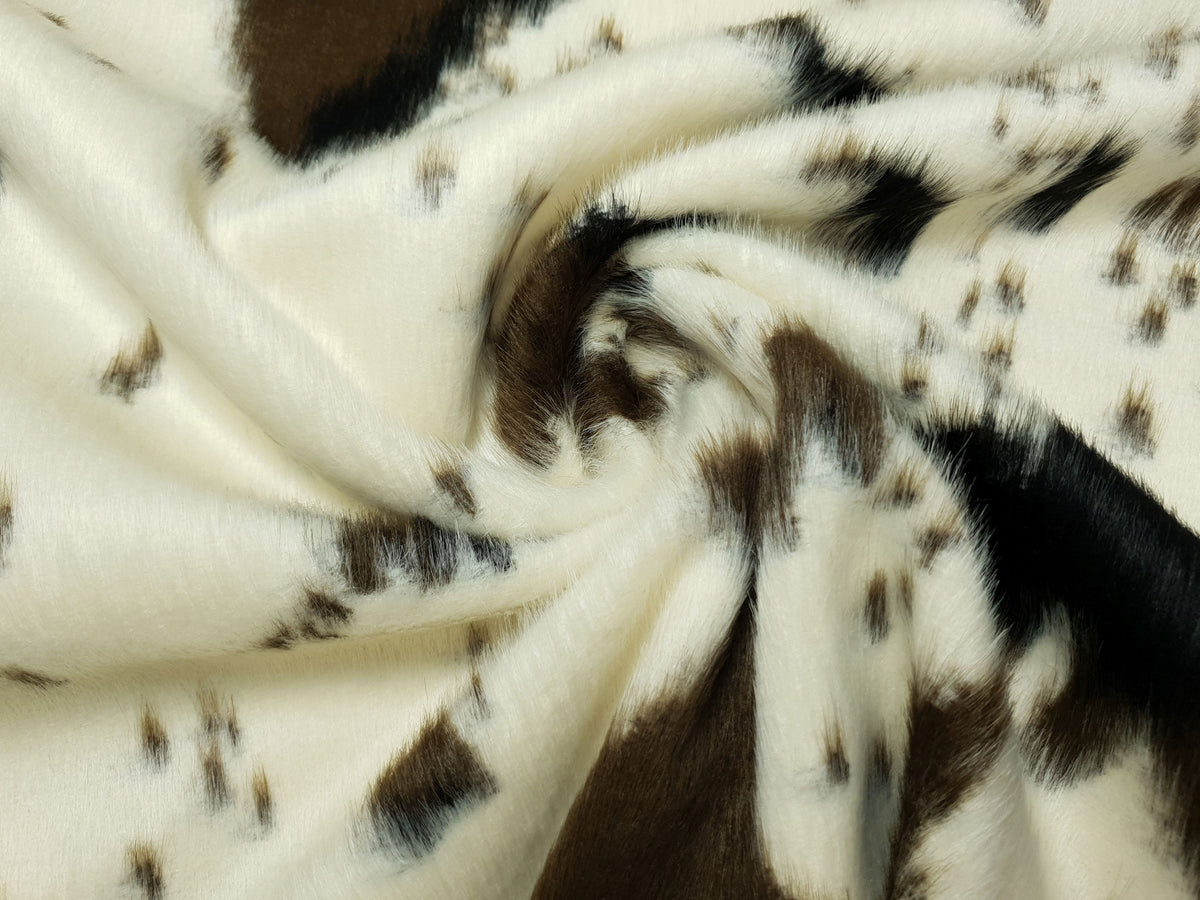 Webpelz Cow ecru/braun/schwarz