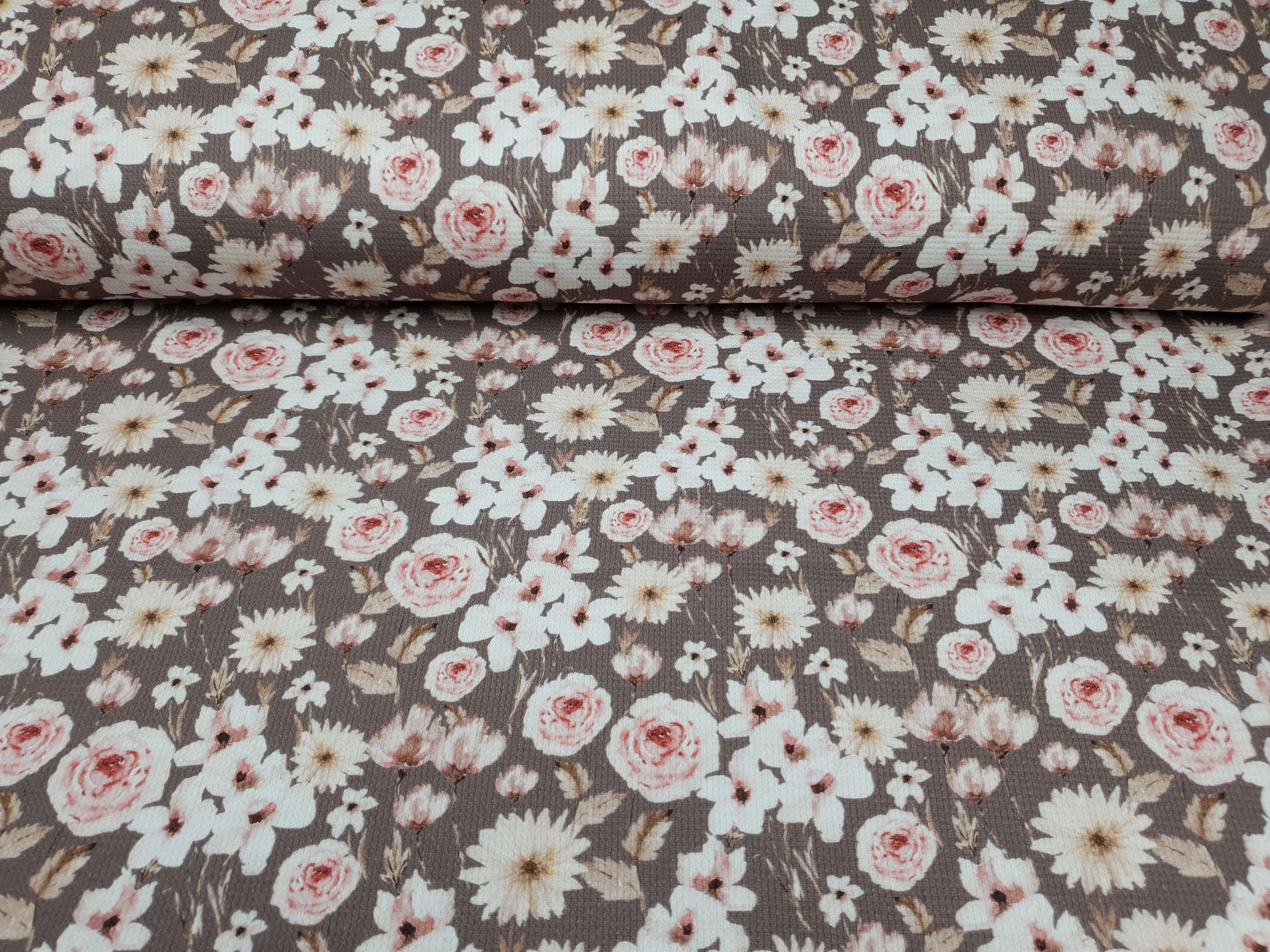 Winterflowers by Christiane Zielinski braun/offwhite/rosa/beige