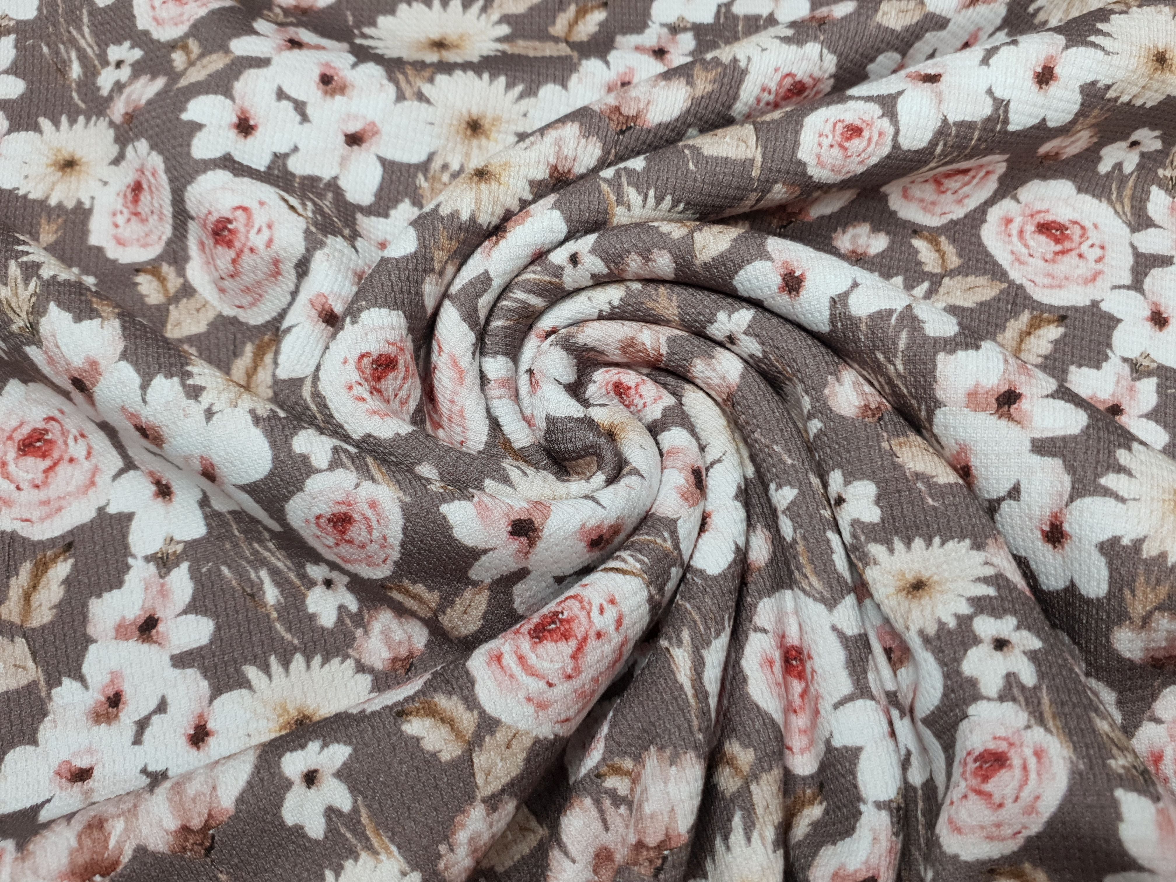 Winterflowers by Christiane Zielinski braun/offwhite/rosa/beige