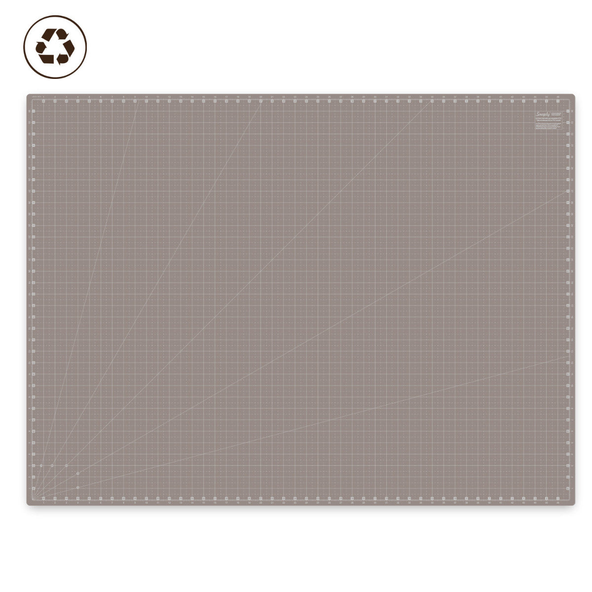 A0 Schneidematte aus recycletem PVC (120 x 90 cm) schwarz/taupe