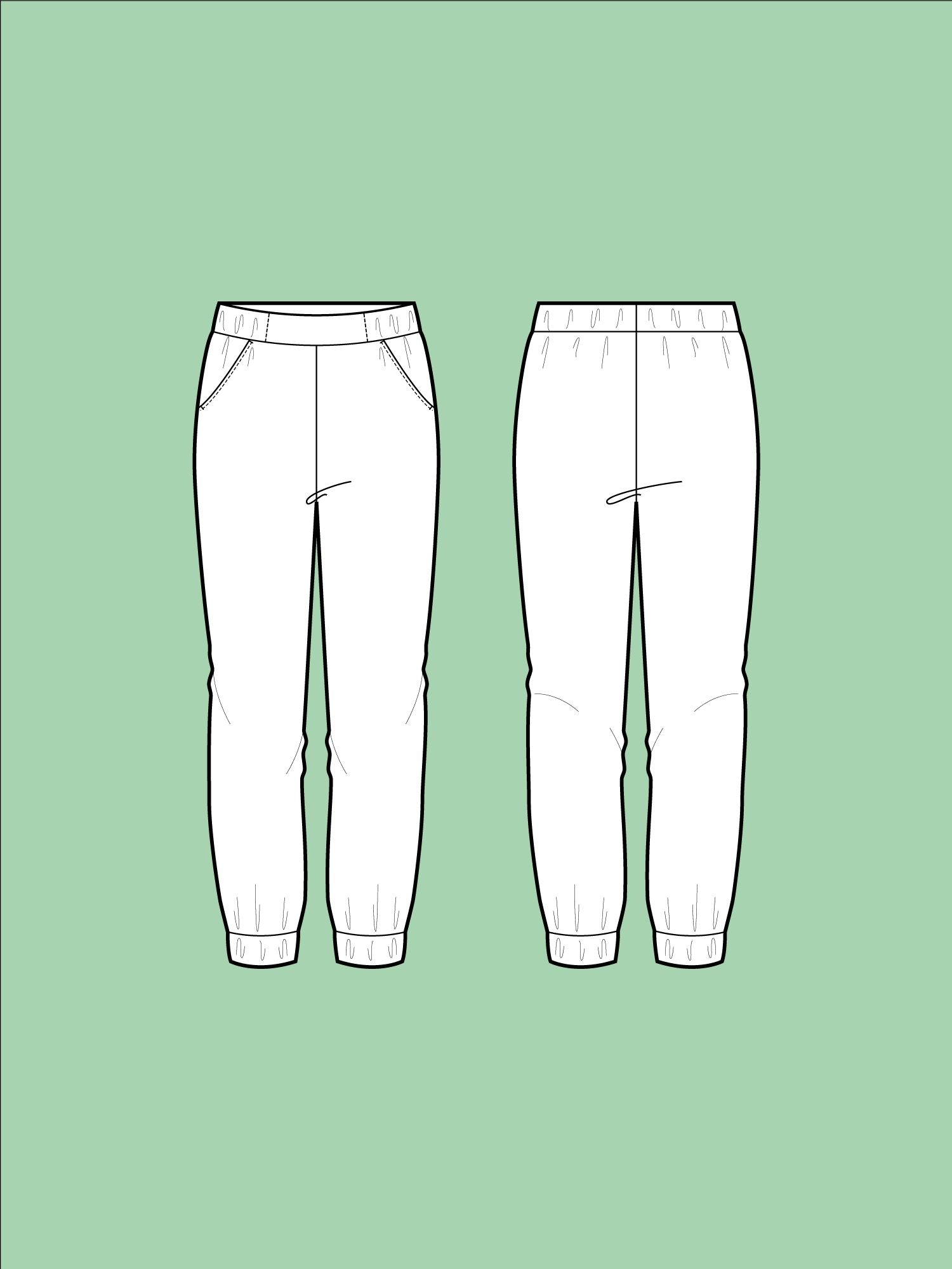 Almost Long Trousers Papierschnittmuster von The Assembly Line