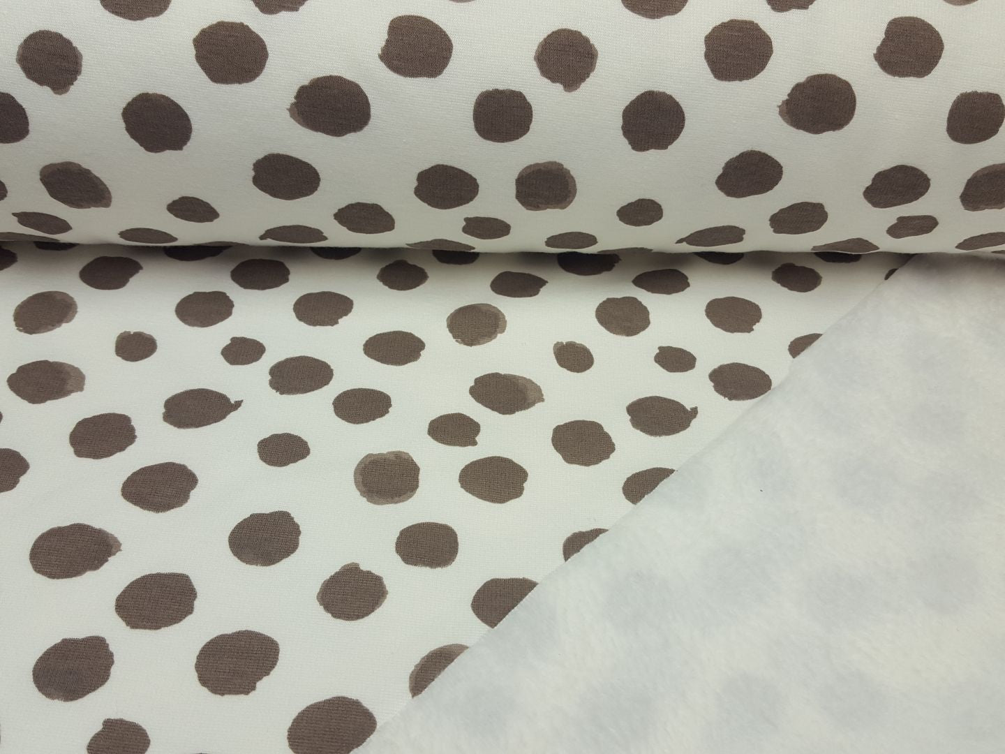 Alpenfleece Big Dots offwhite/schlamm