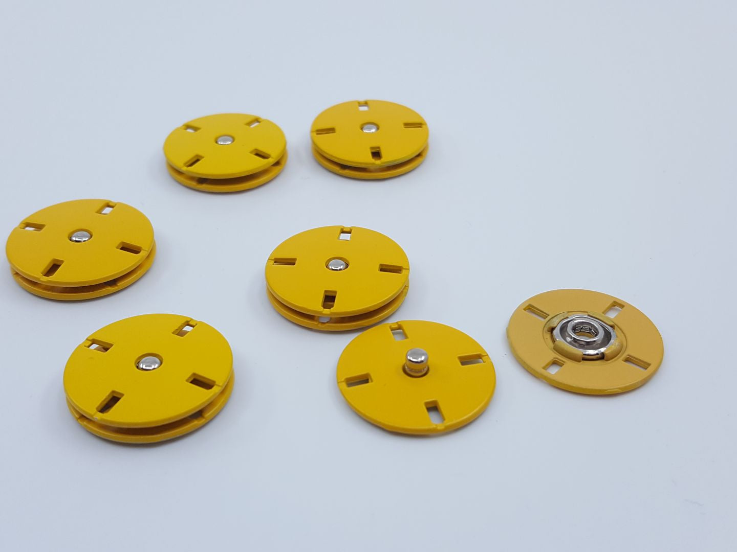 Annähdruckknöpfe gelb 22mm 