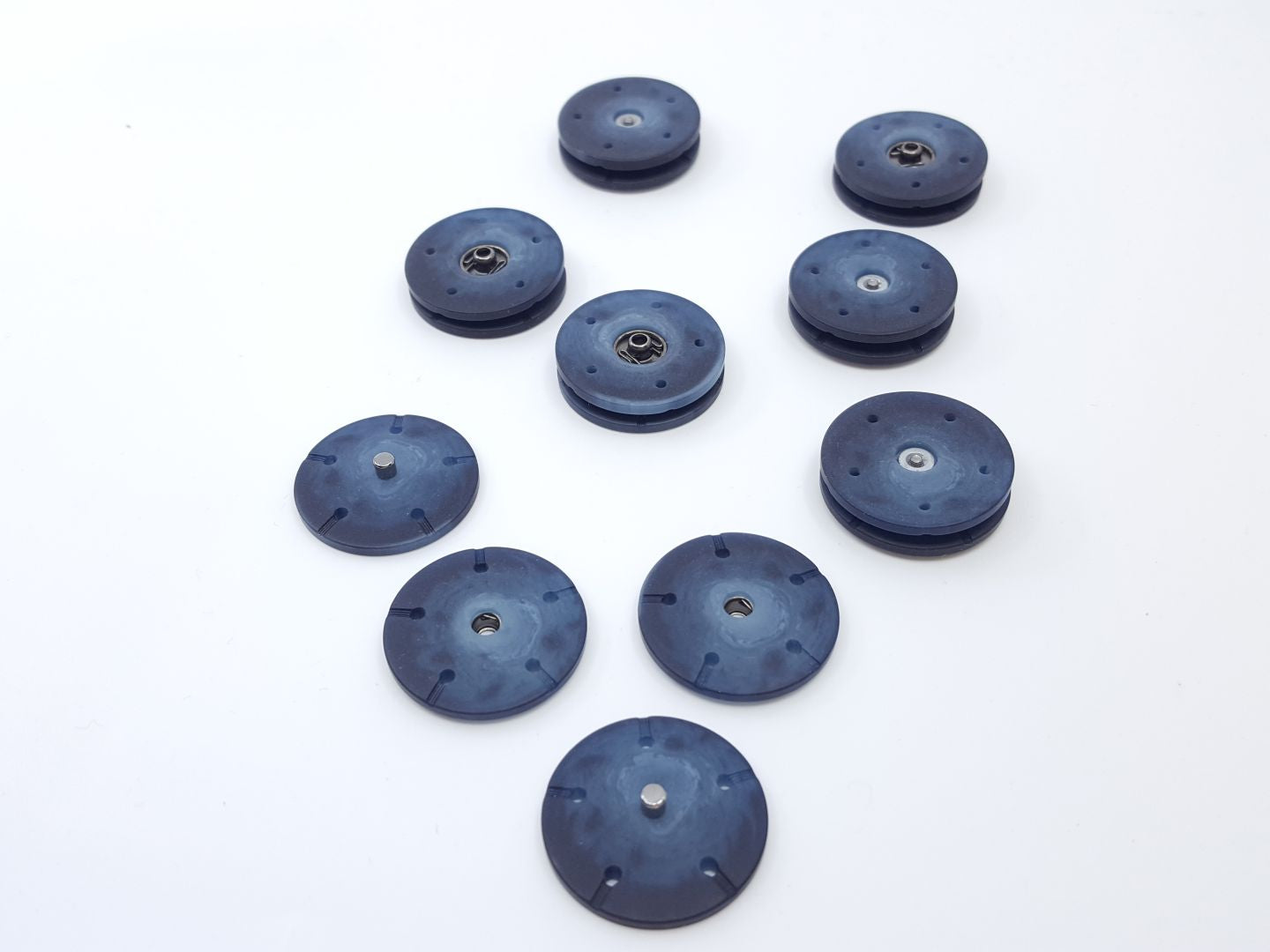 Annähdruckknöpfe navy melange 28mm
