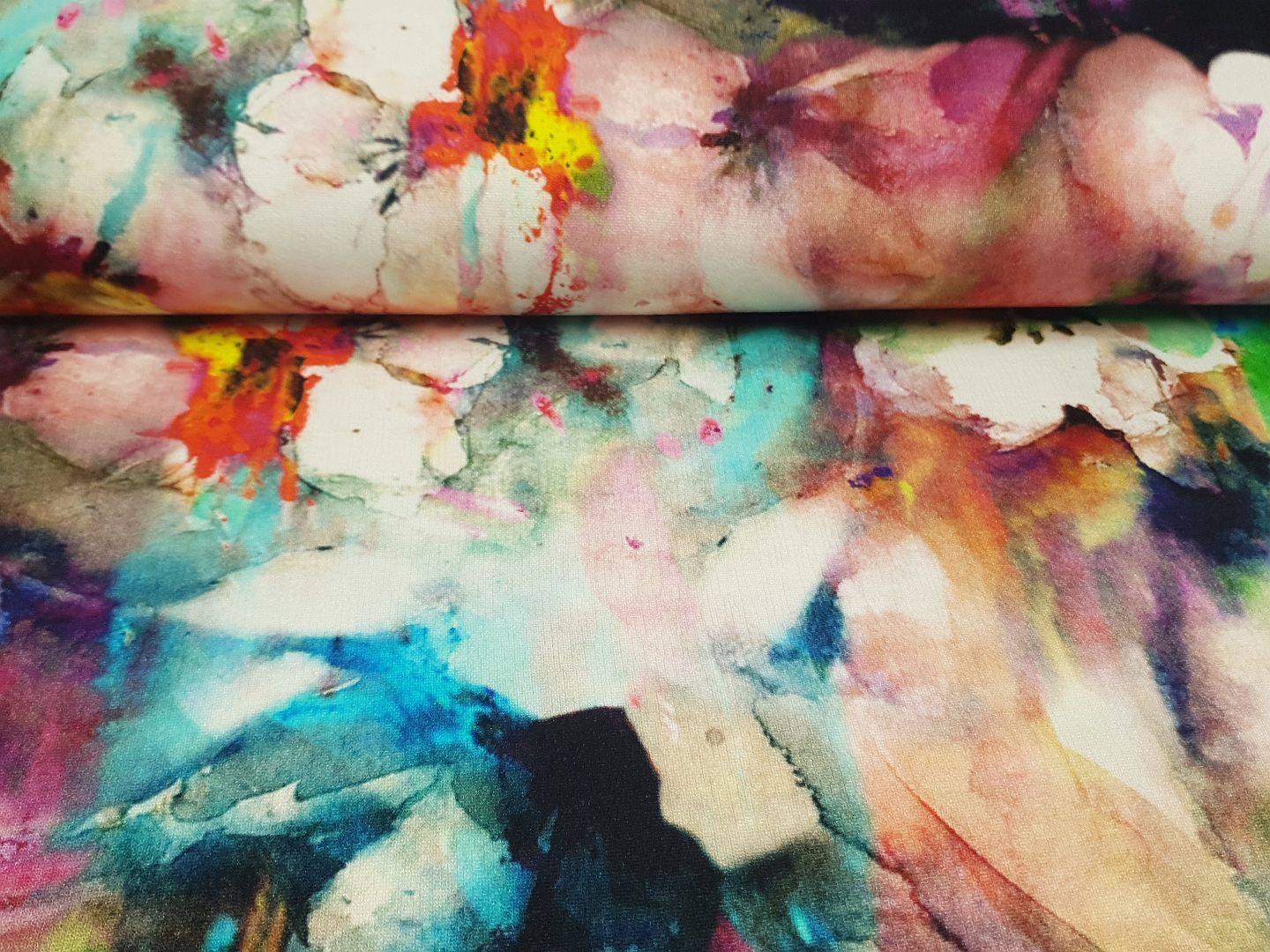 Aquarell rot/grün bunt