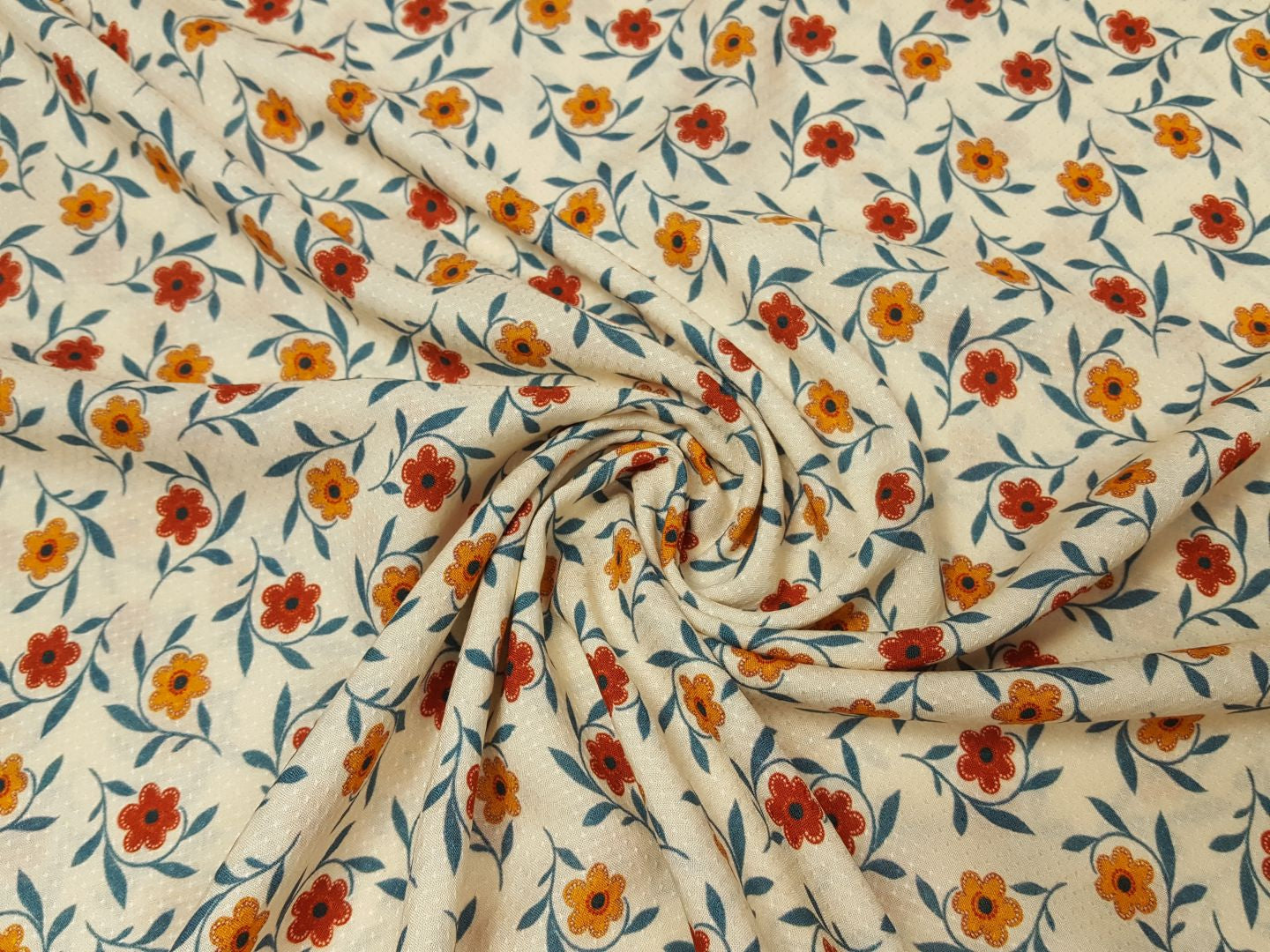 Autumm Flower beige-bunt