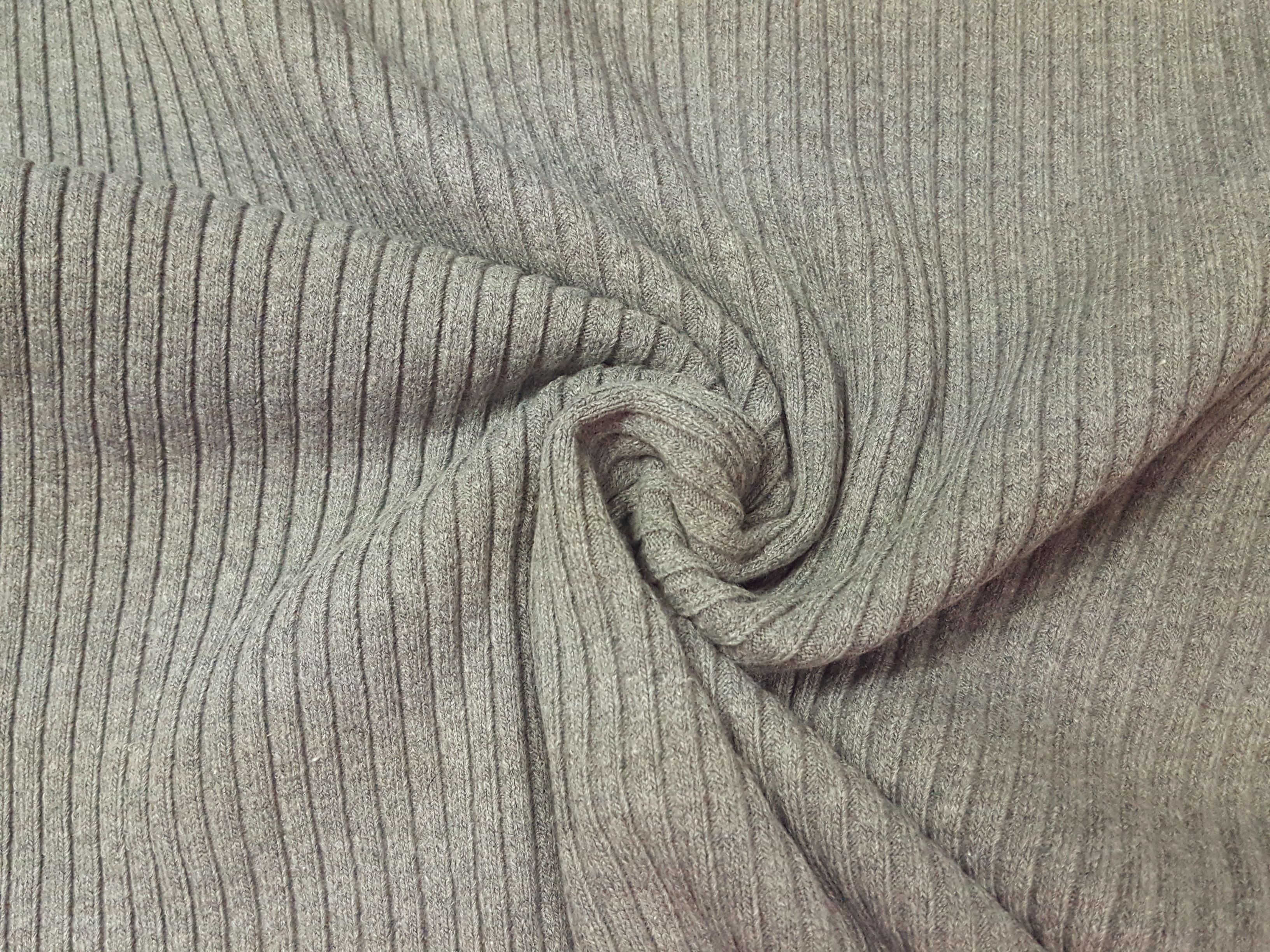 Bündchen heavy ripp hellgrau-melange