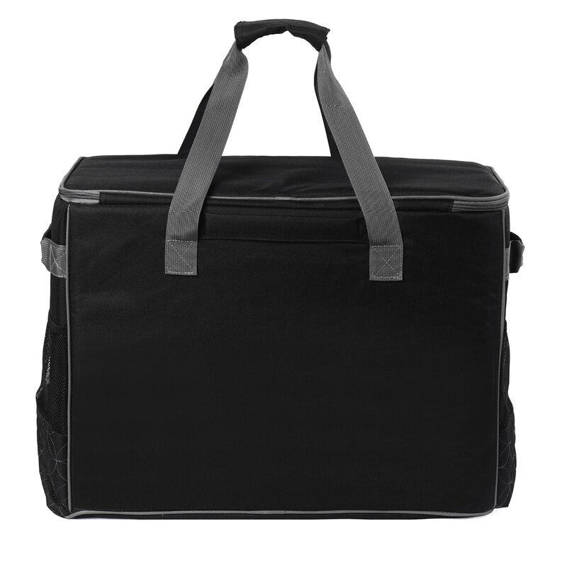 Nähmaschinentasche XL mit Trolley Kreismuster schwarz