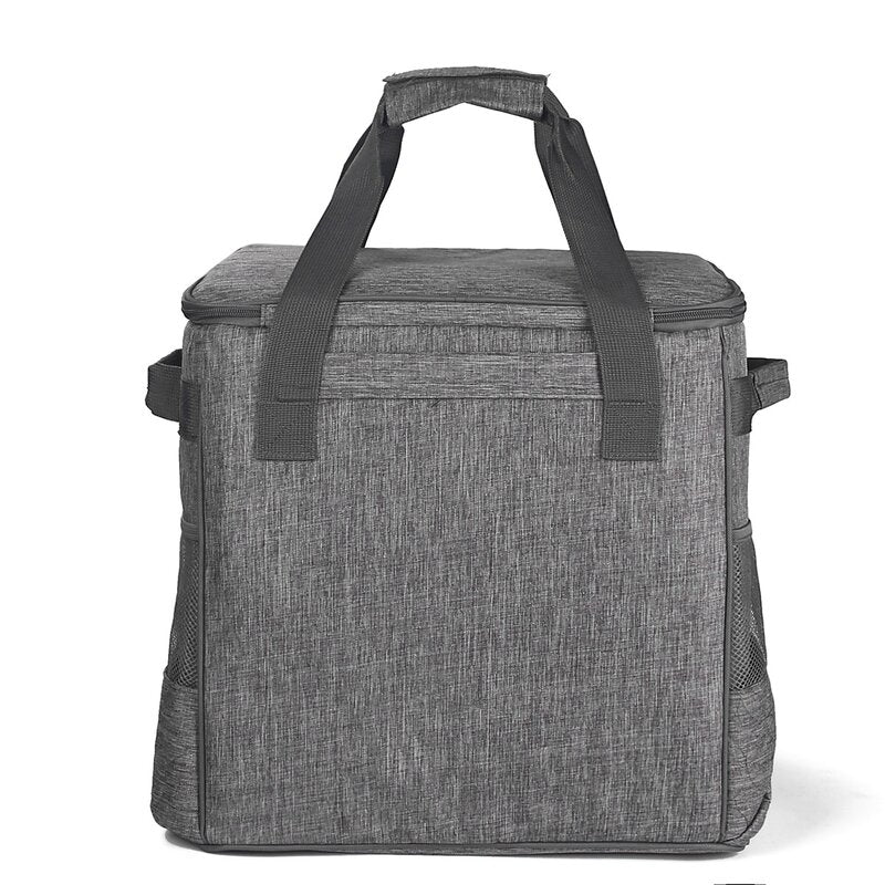 Overlocktasche mit Trolley Kreismuster grau