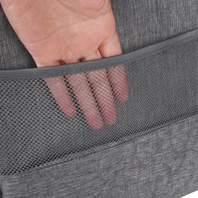 Overlocktasche mit Trolley Kreismuster grau