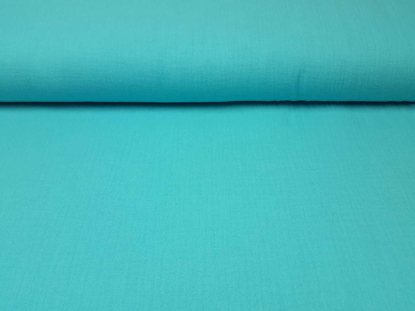 Muslin Double Gaze Uni aqua