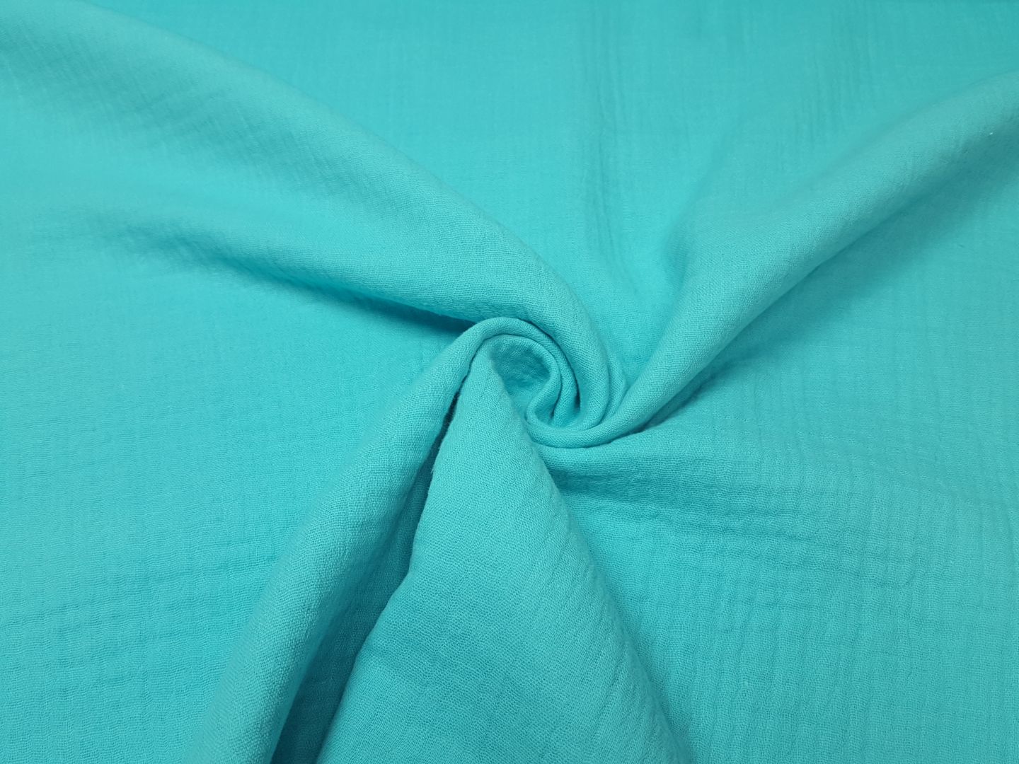 Muslin Double Gaze Uni aqua