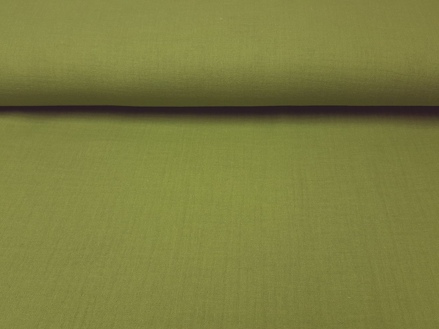 Muslin Double Gaze Uni grasgrün