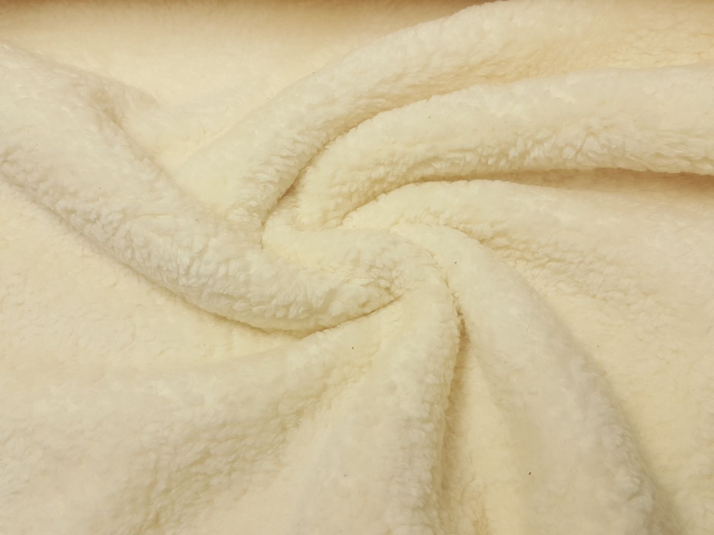 Einzelstück Baumwoll Teddy ecru