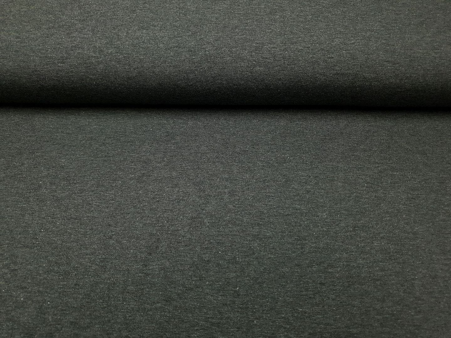 Baumwolljersey dunkelgrau melange