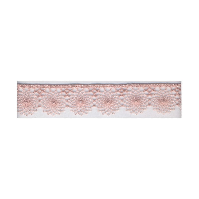 besticktes Tüllband rosa