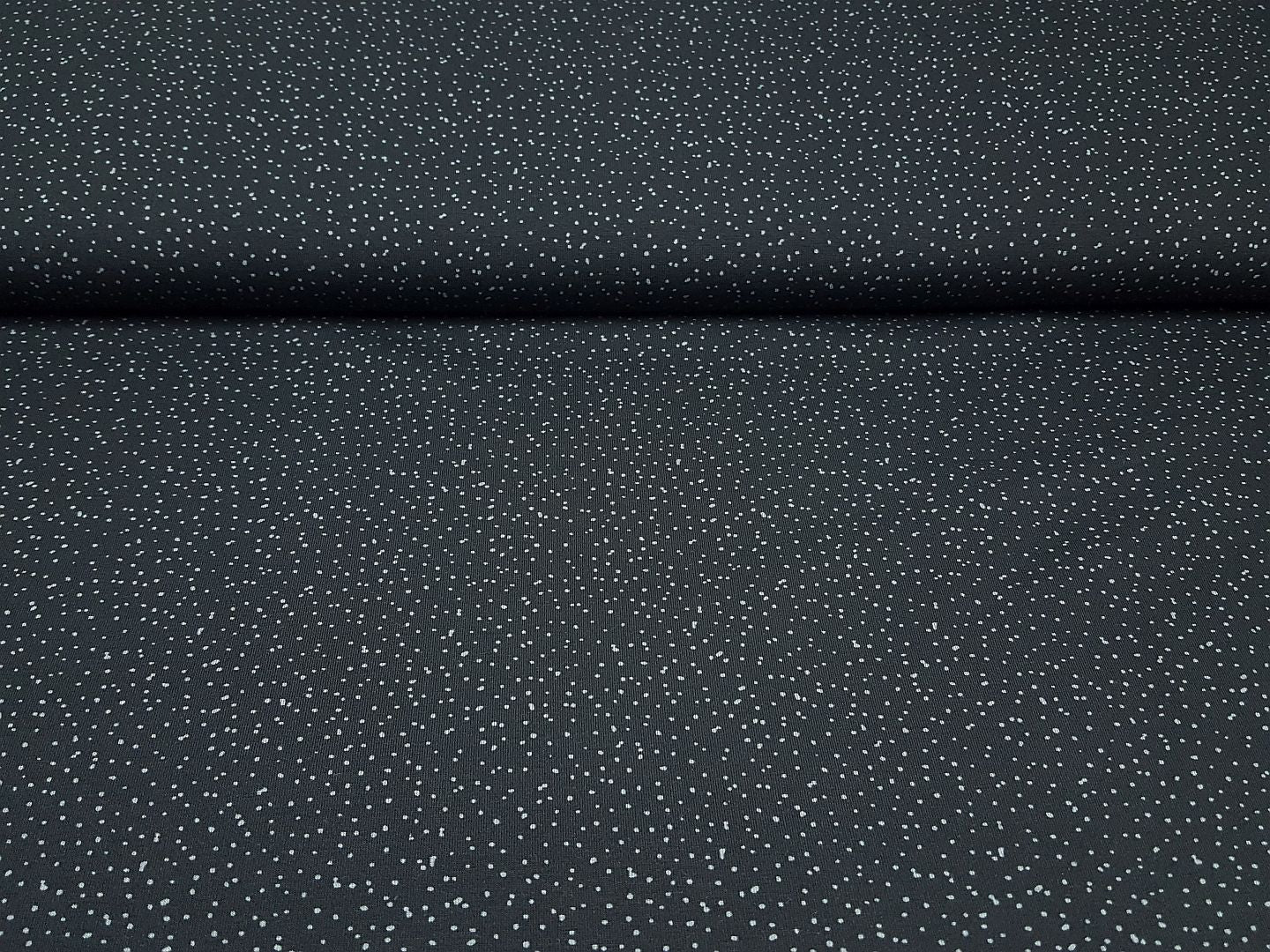 Bio-Baumwolljersey Spotties schwarz/grau