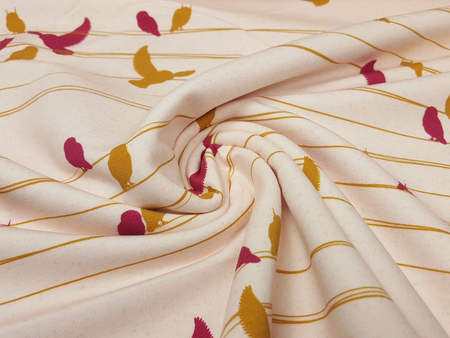 Birds on the Line rosa/pink/ocker