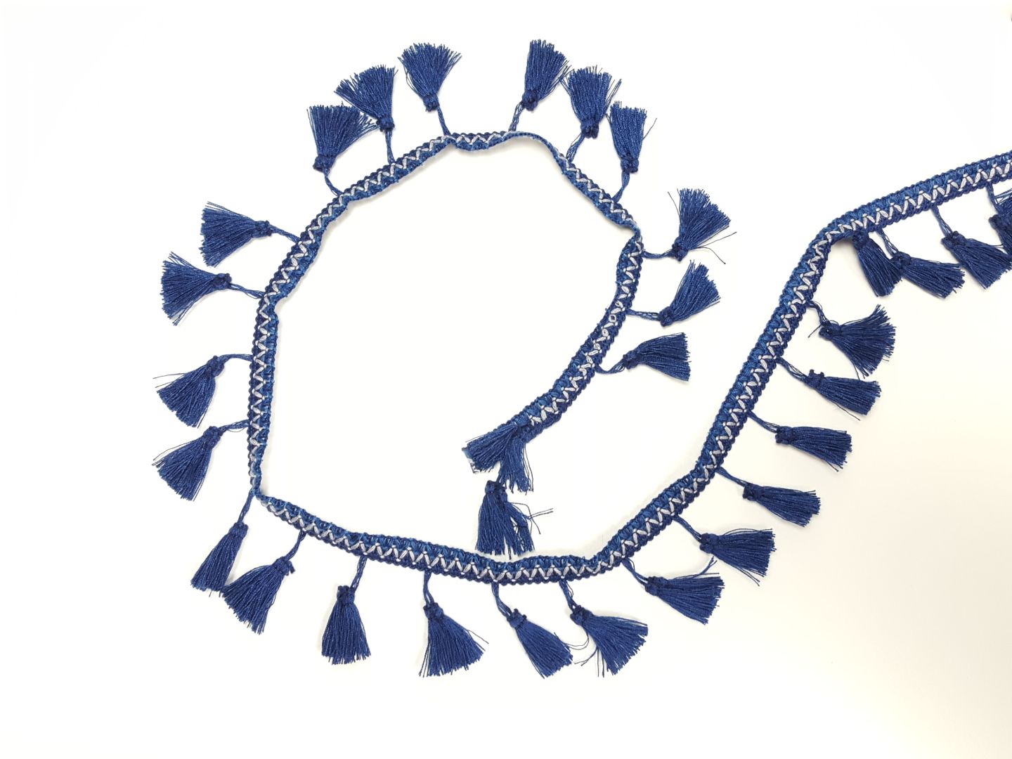 Boho Quasten royalblau