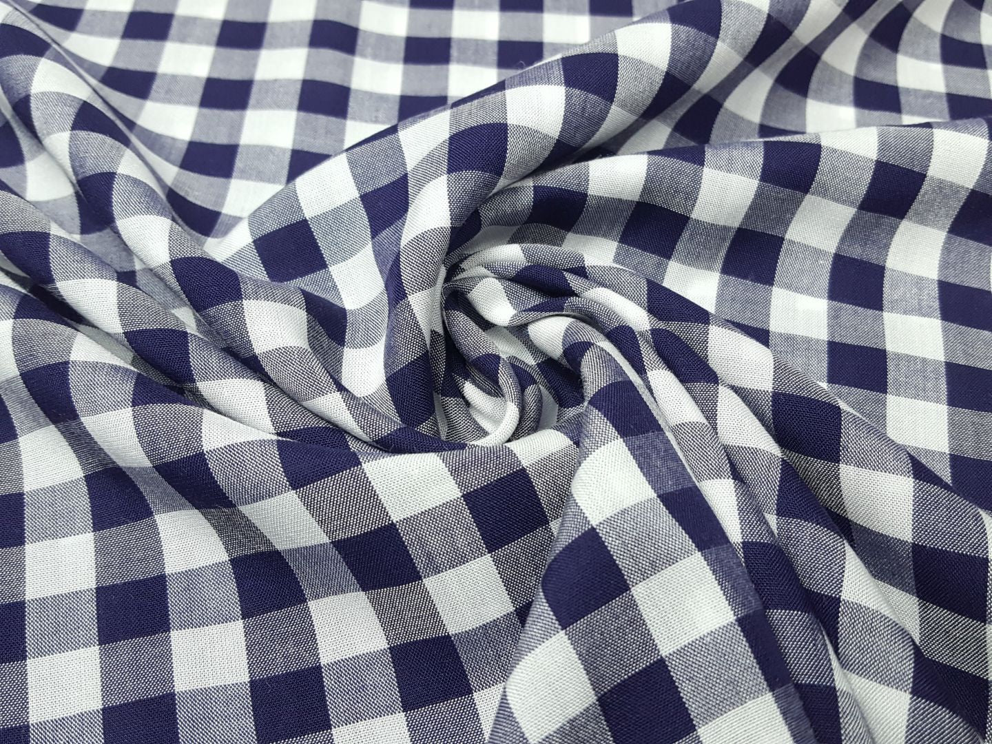 Check weiss/denim