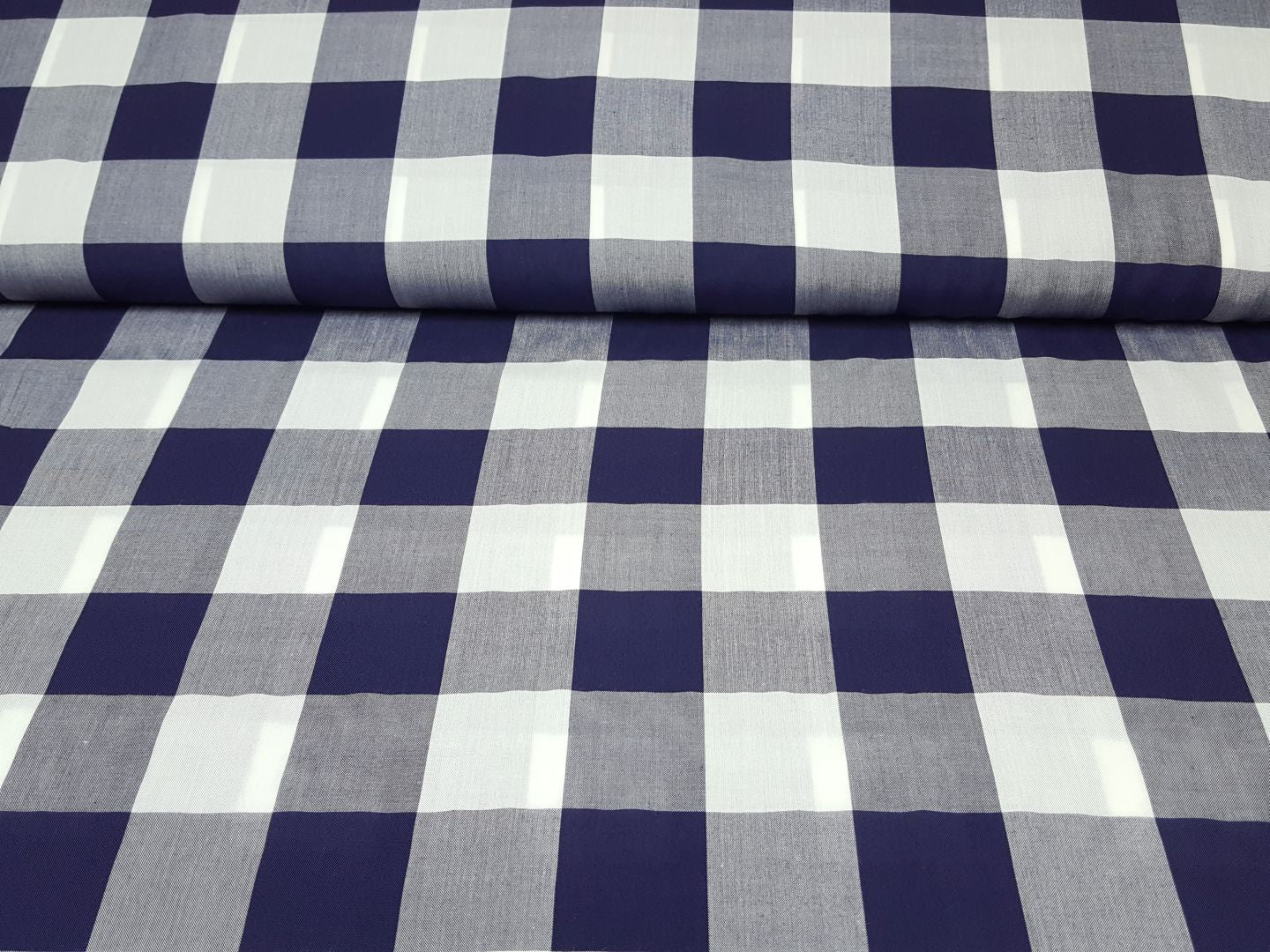 Check weiss/denim