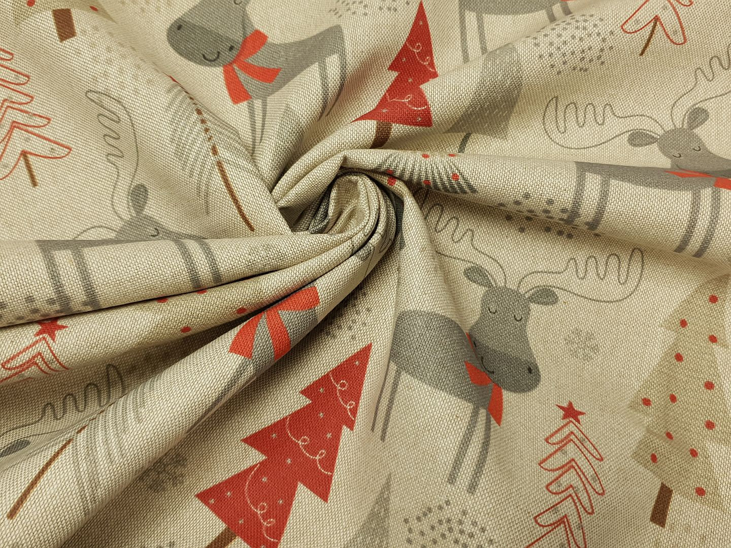 Christmas beige melange/rot/grau