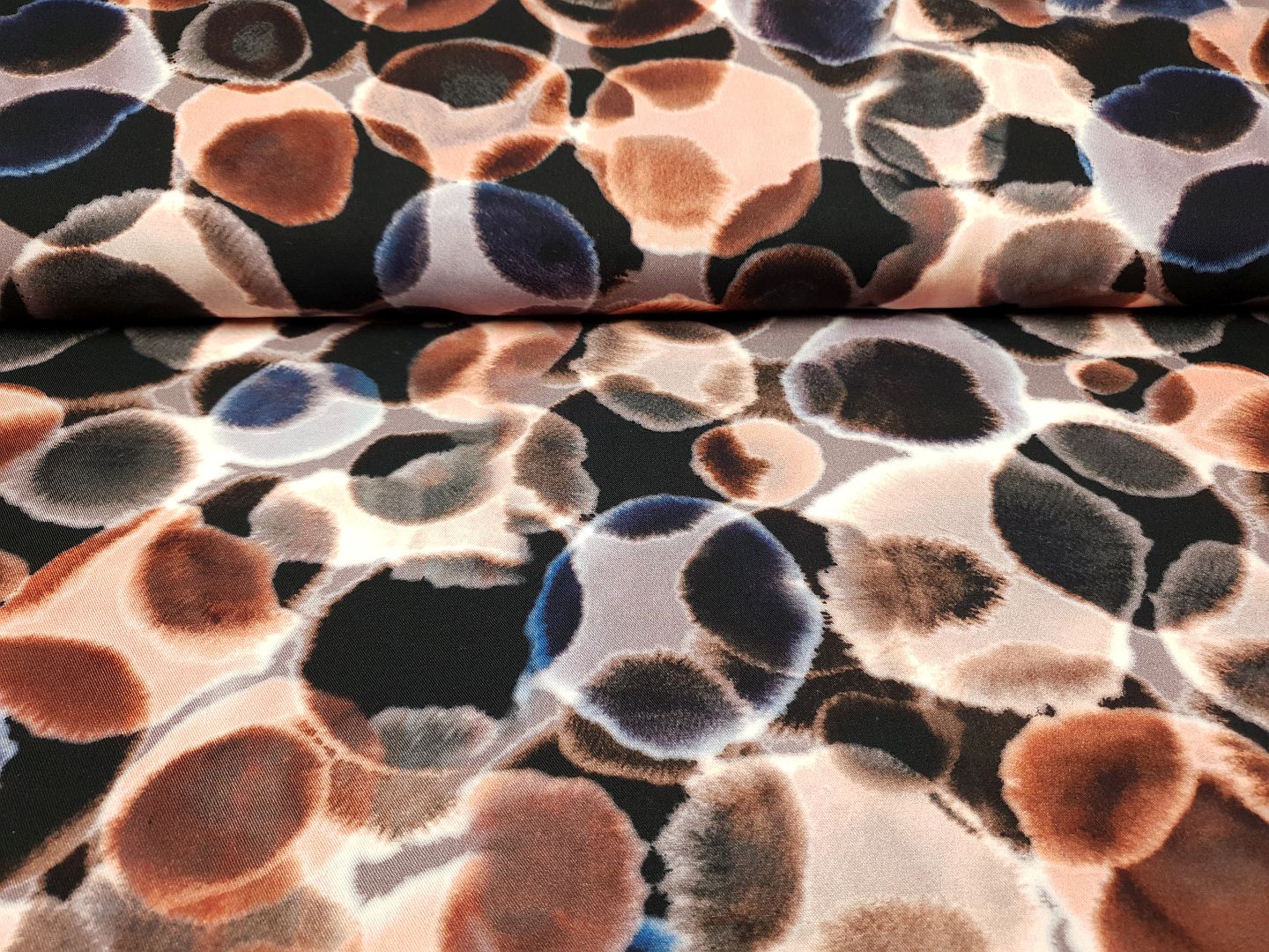Circles dunkel braun/petrol/schwarz/lila/lachs