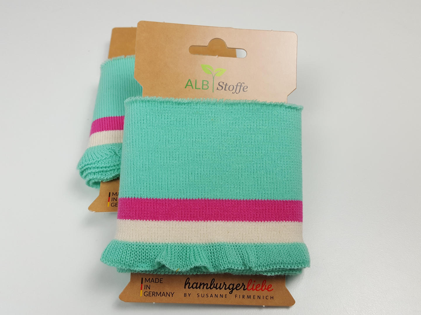 Cuff Me Frill Bündchen mint/pink/weiss