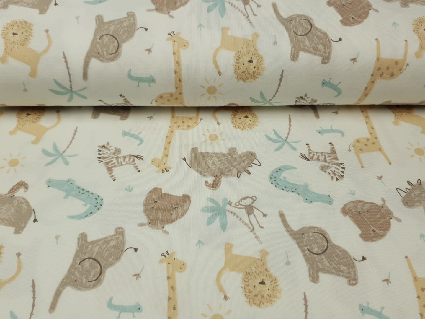 Cute Animals offwhite/dustybraun/mint
