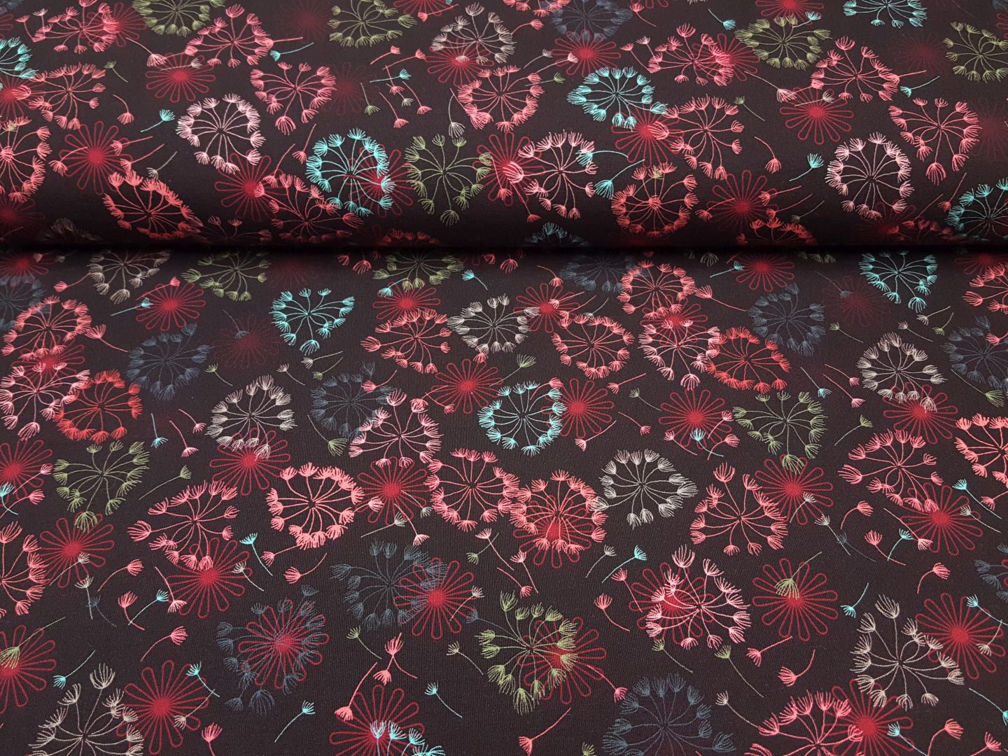 Dandelion bordeaux/mint/rot