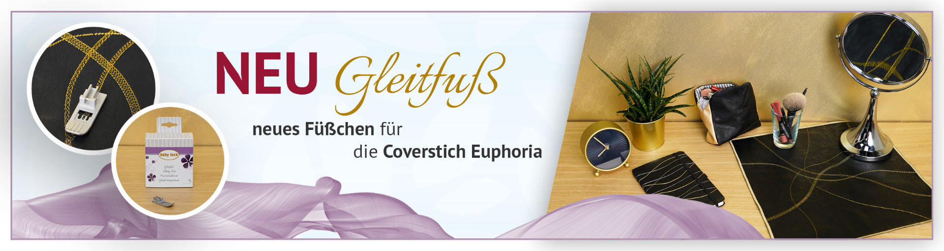 Gleitfuss für die Babylock Coverstitch