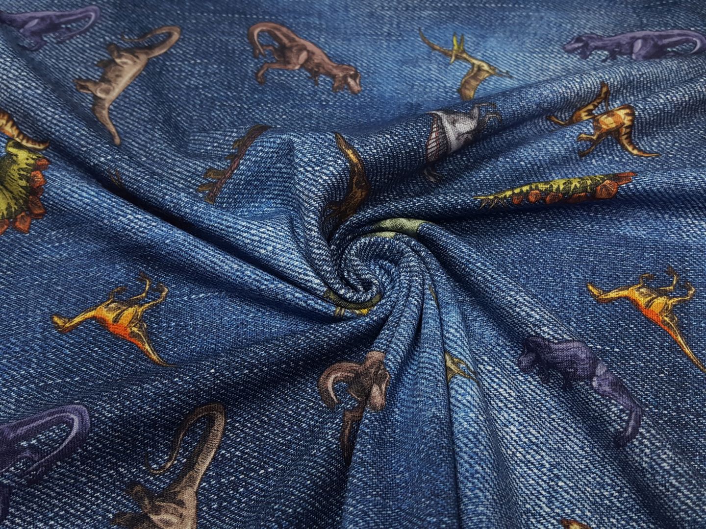 Einzelstück Denim Dinos denim/olive/braun