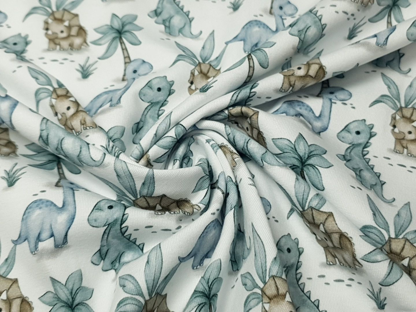 Dinos offwhite/stahlblau/mint