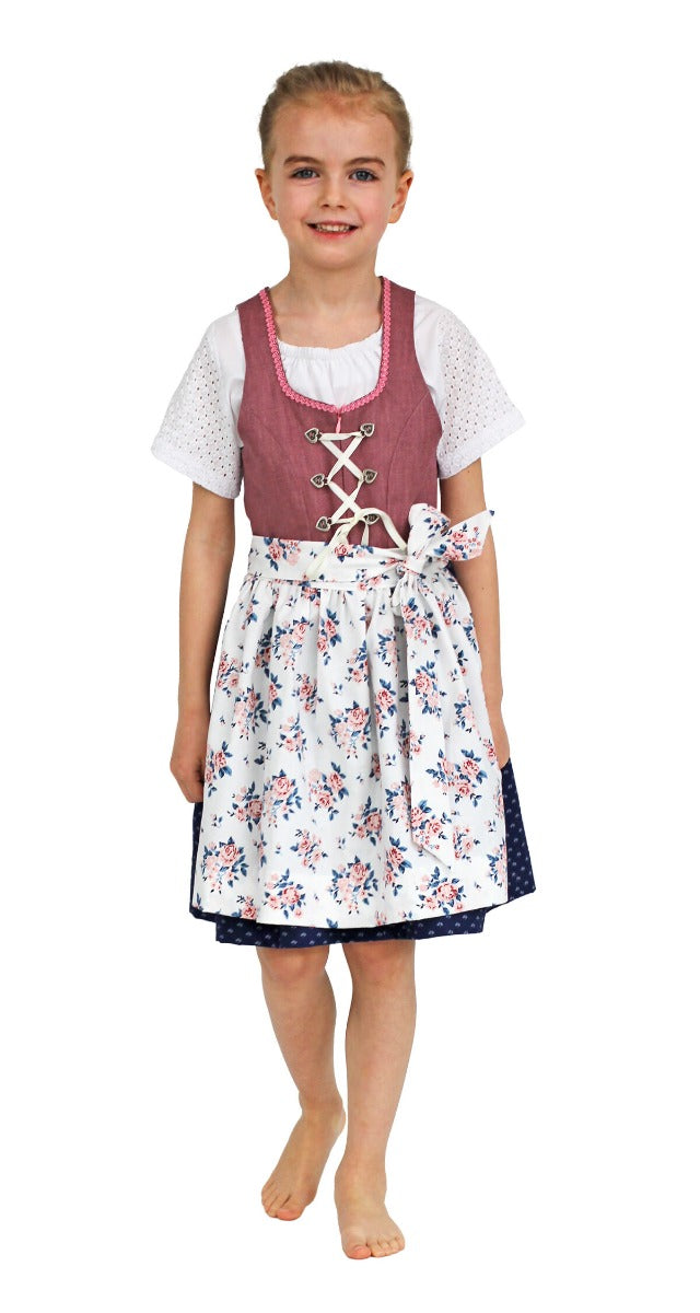 Papierschnittmuster Dirndl inkl. Bluse Kinder von Fadenkäfer