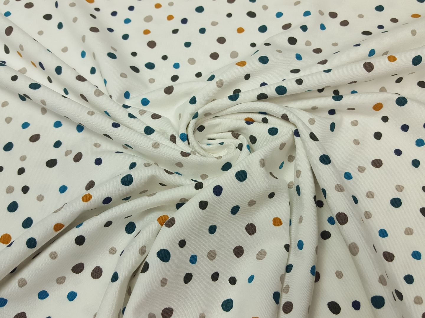 Doodle Dots offwhite/petrol/grau